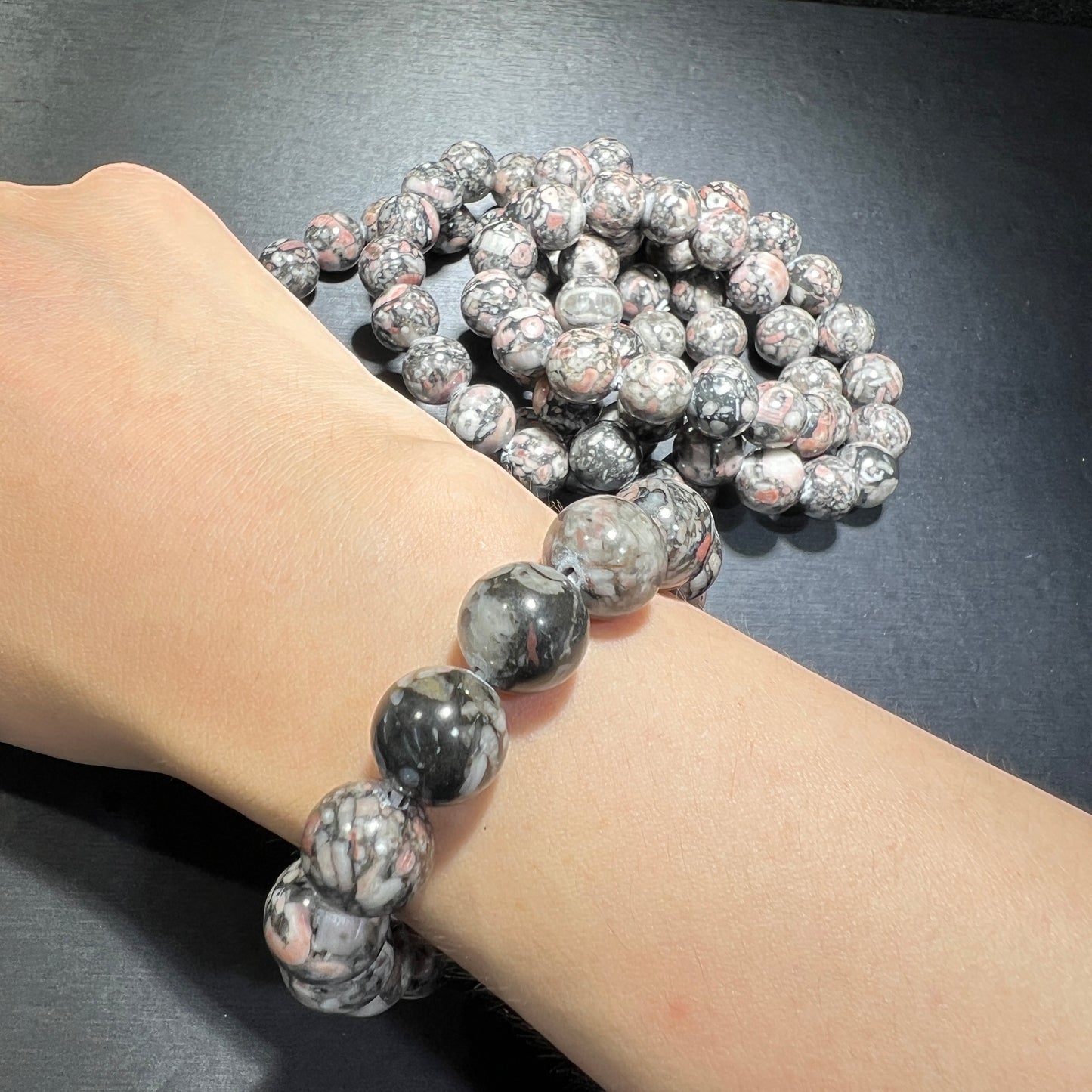 Insect fossil bracelet