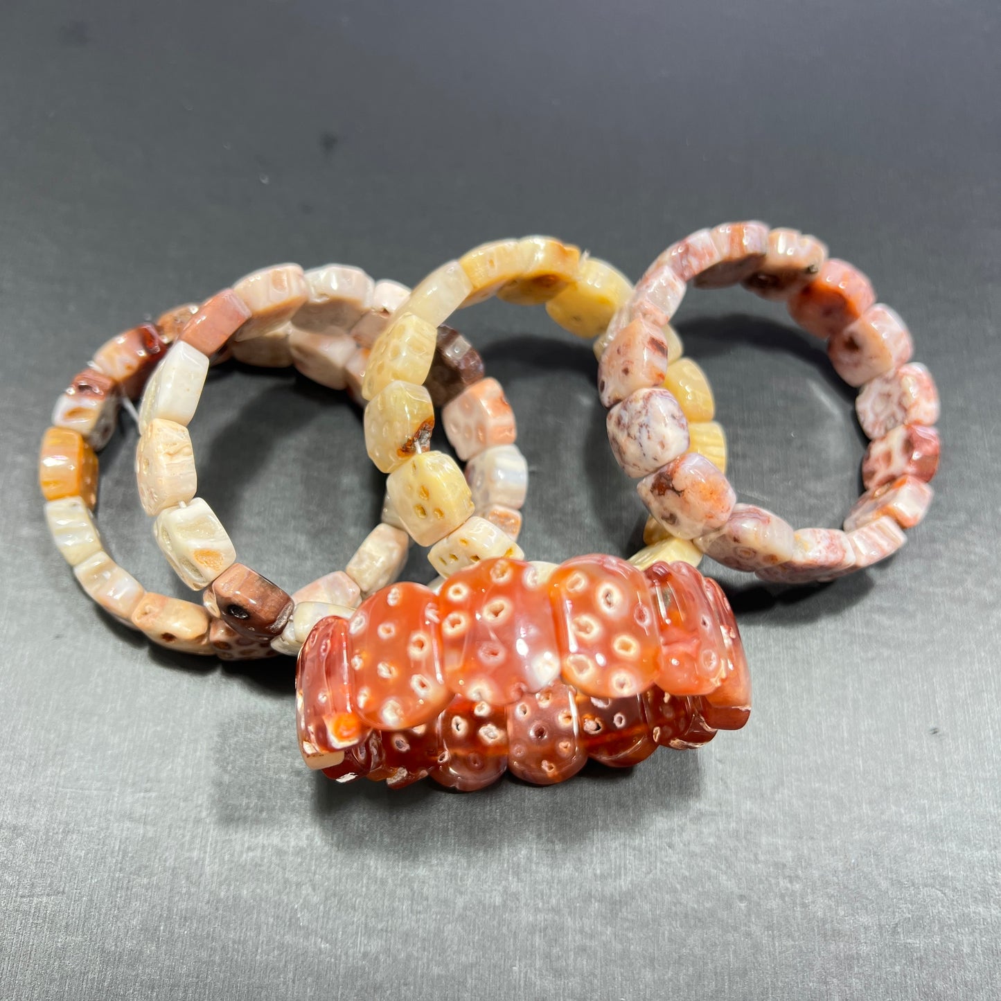 Skeleton coral jasper bangle