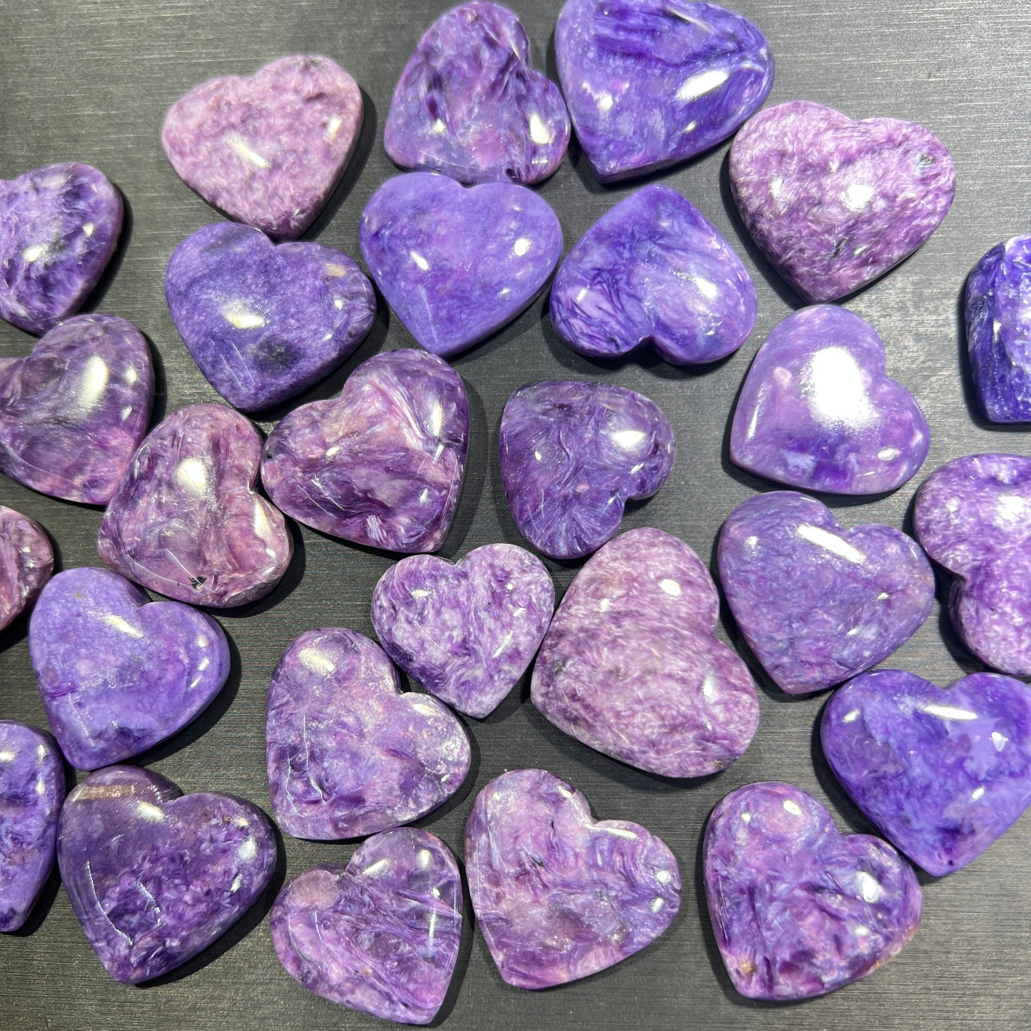Charoite heart