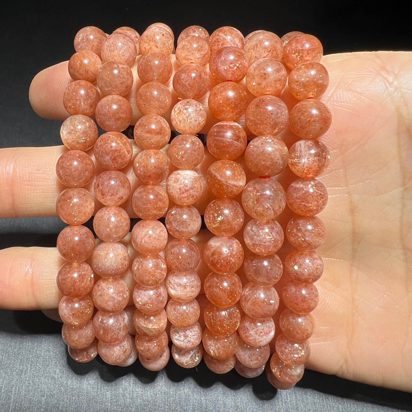 Gold sunstone bracelet