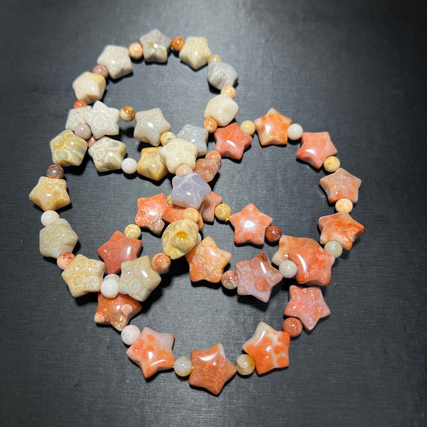 Coral jasper bracelet