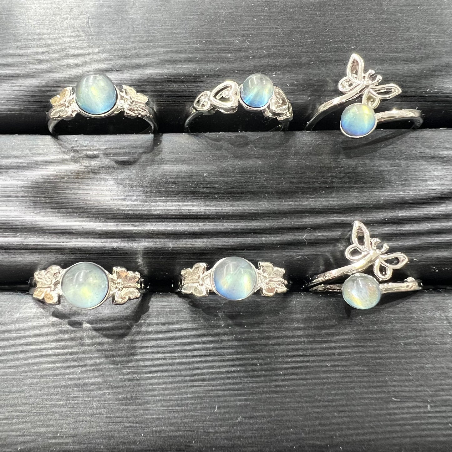 Labradorite ring copper