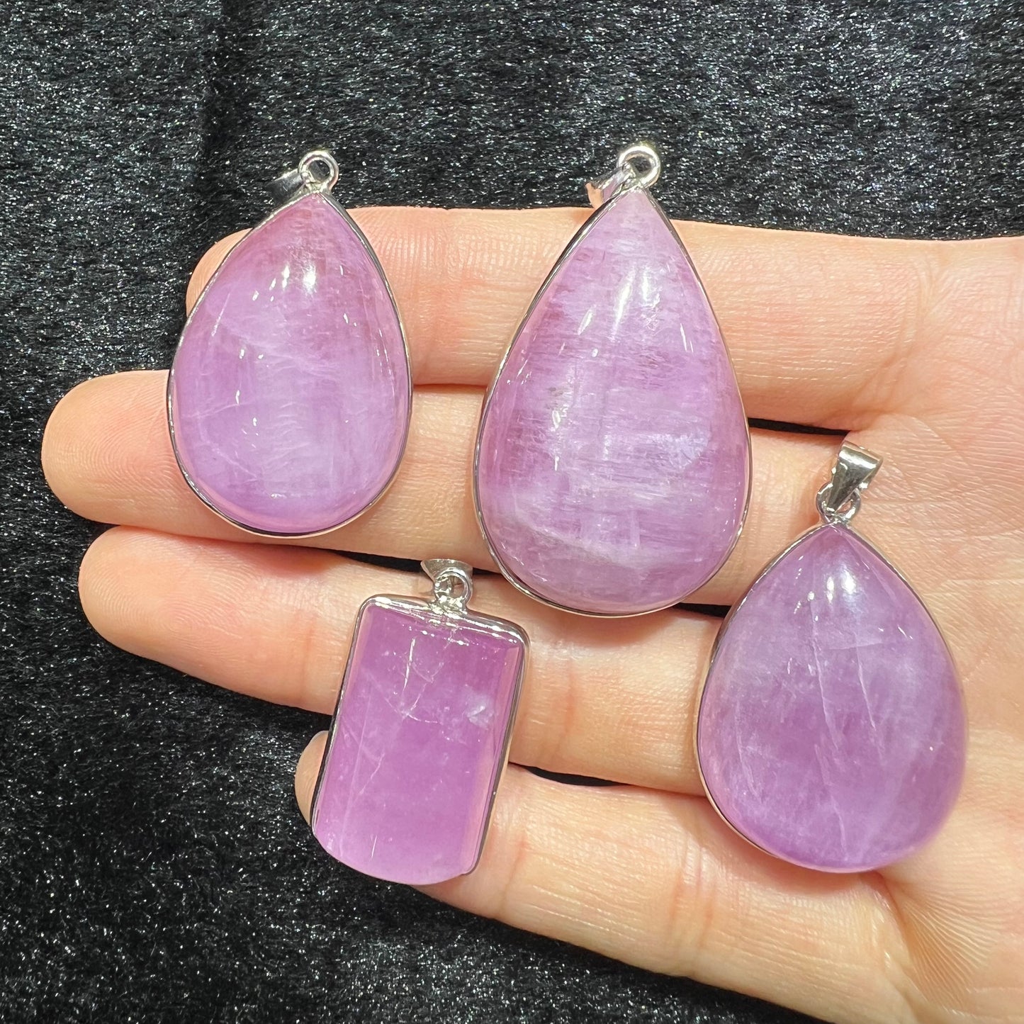 Kunzite pendant silver 925