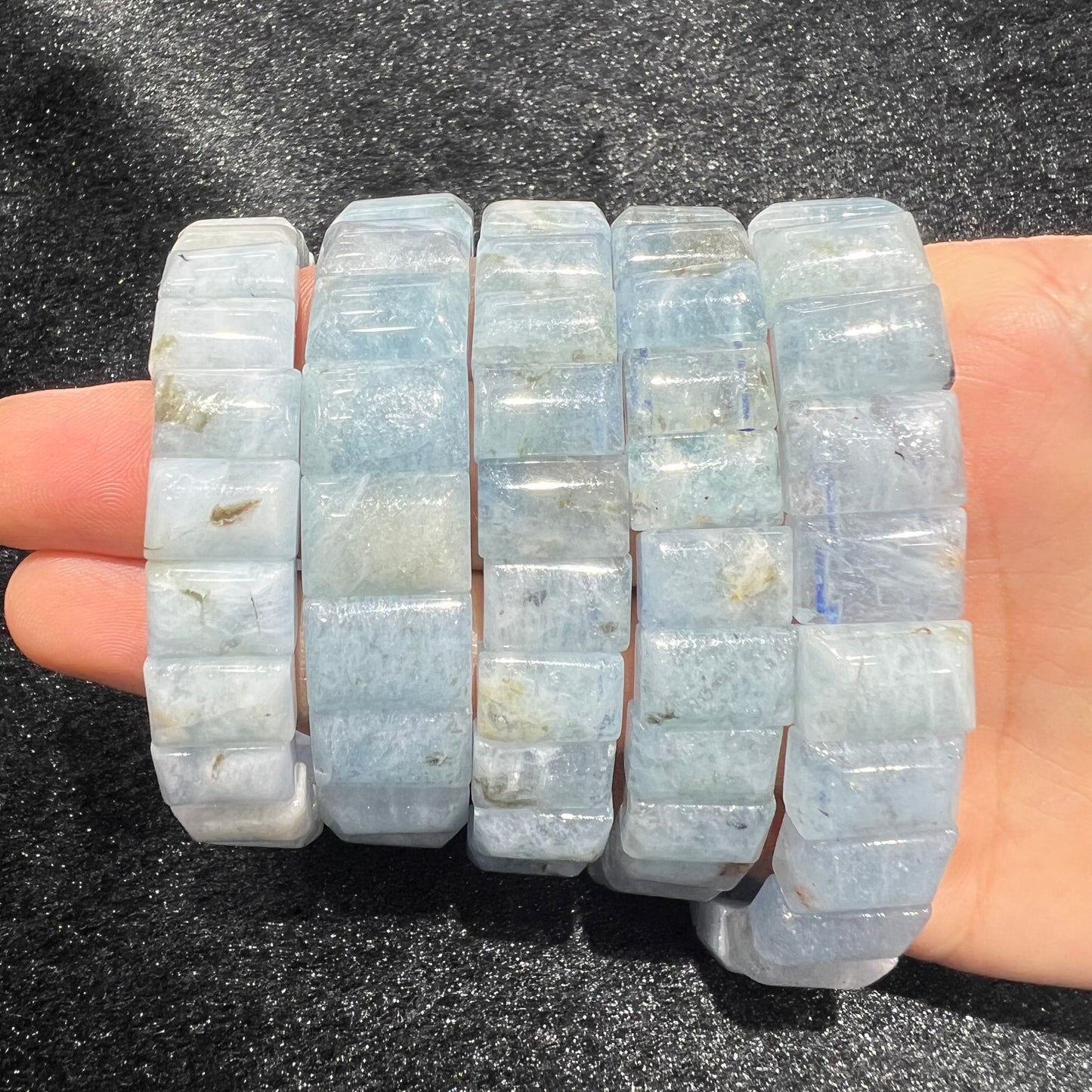 Aquamarine bangle bracelet