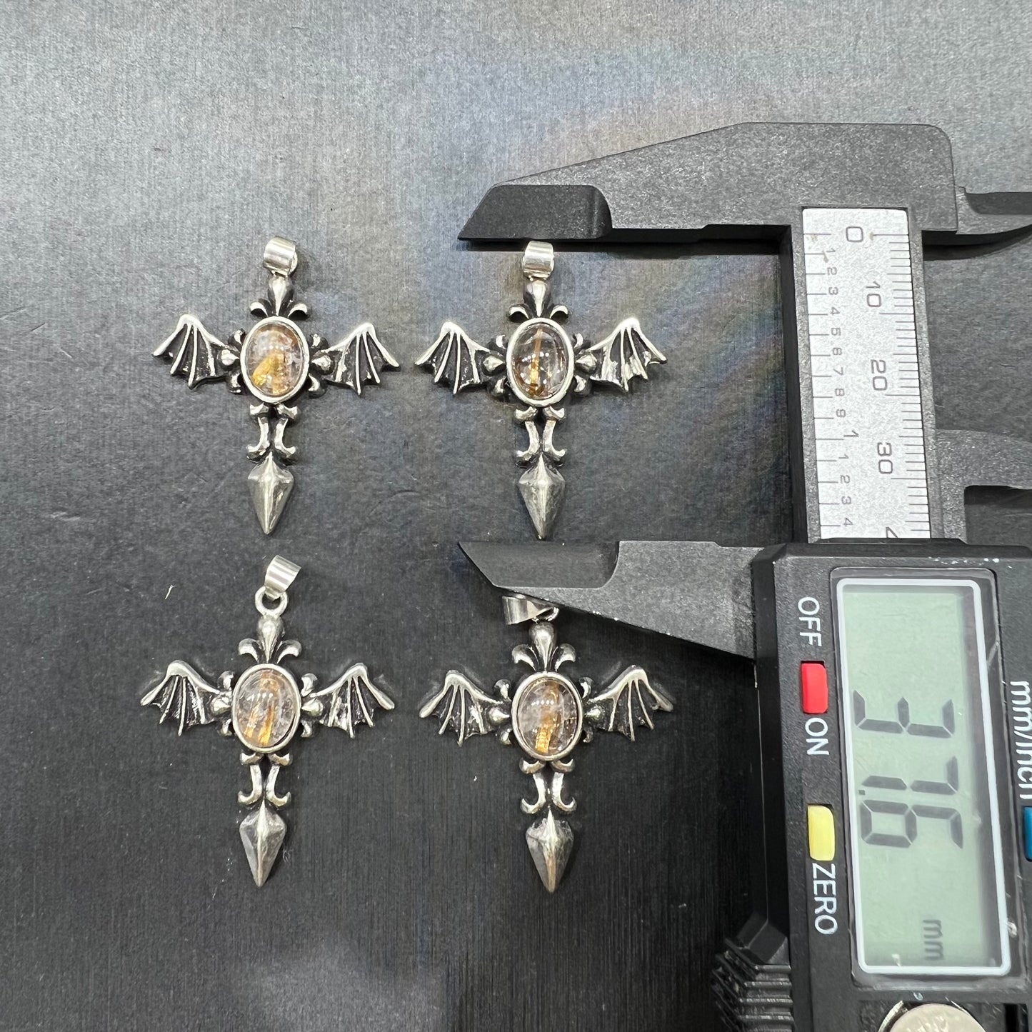 Copper rutile pendant copper