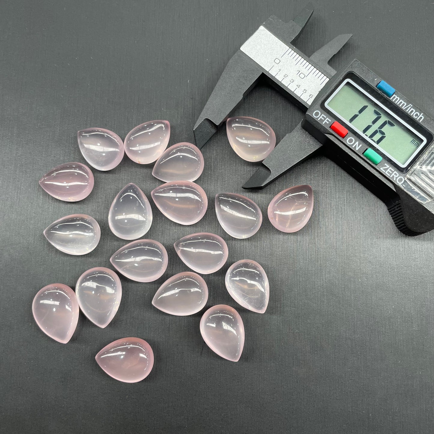 Rose quartz tear drop