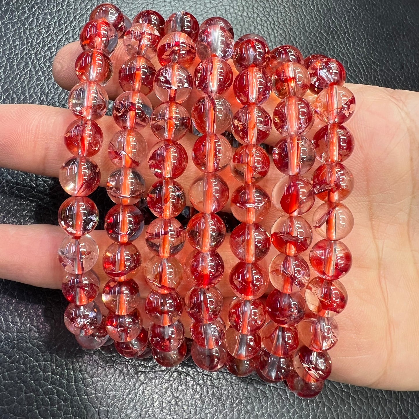 Red phoenix feather bracelet