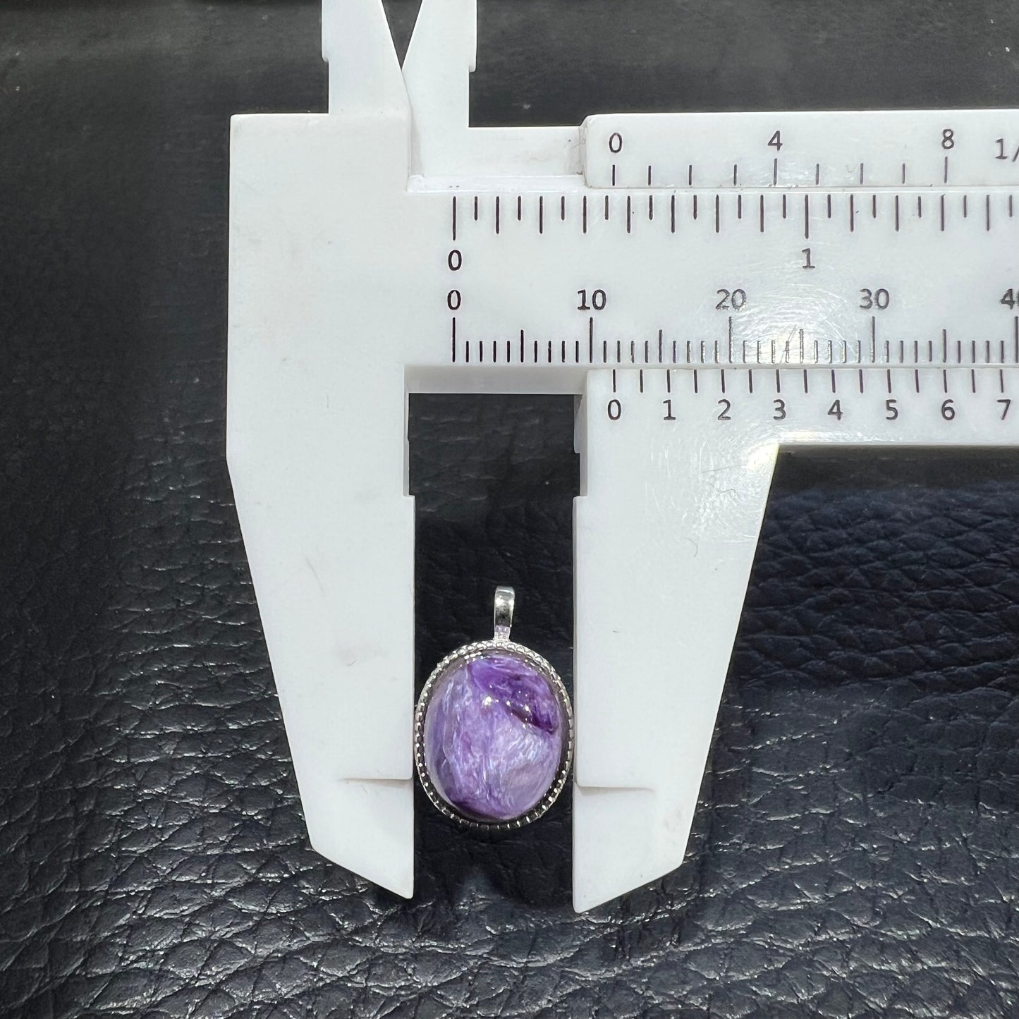 Charoite pendant silver