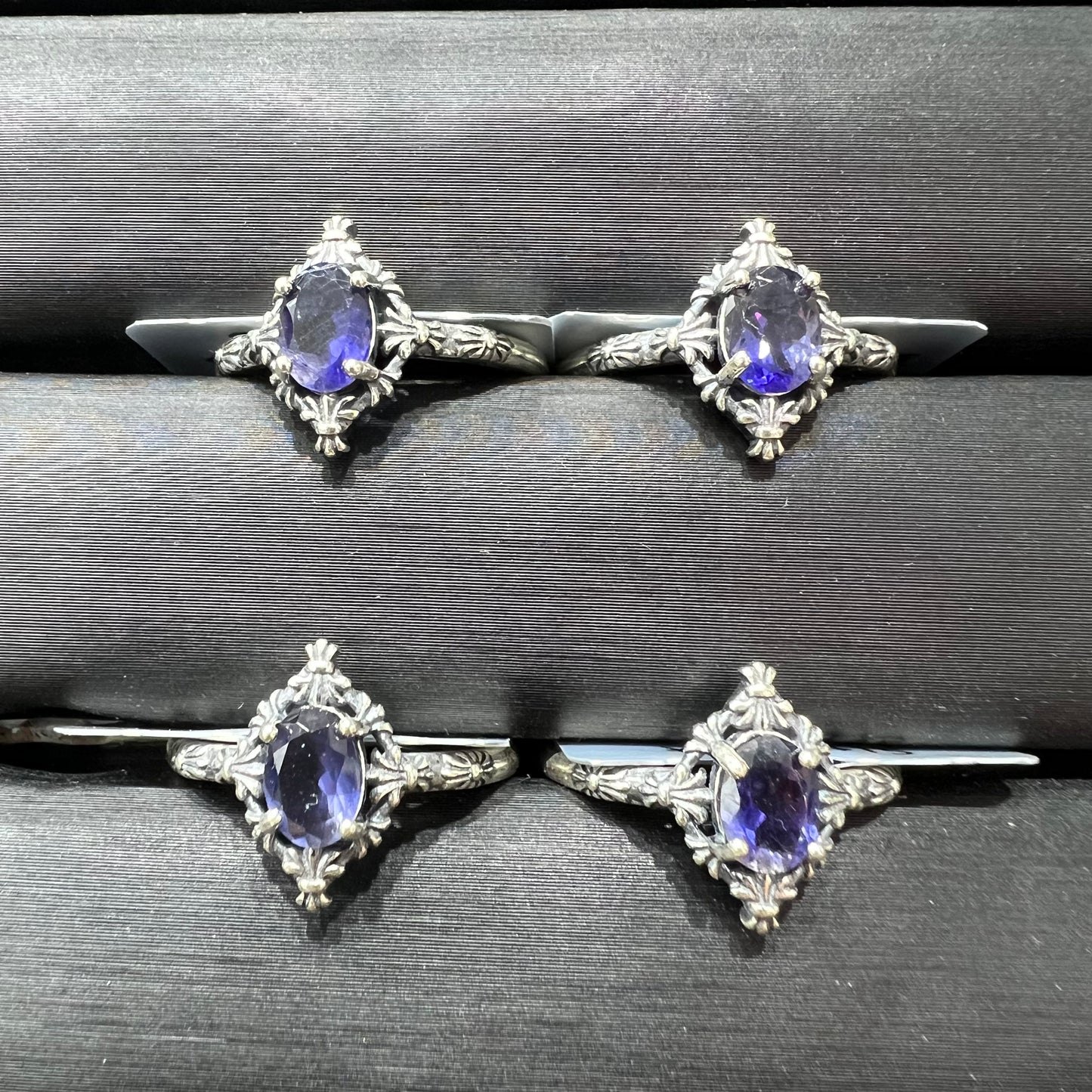 cordierite ring silver