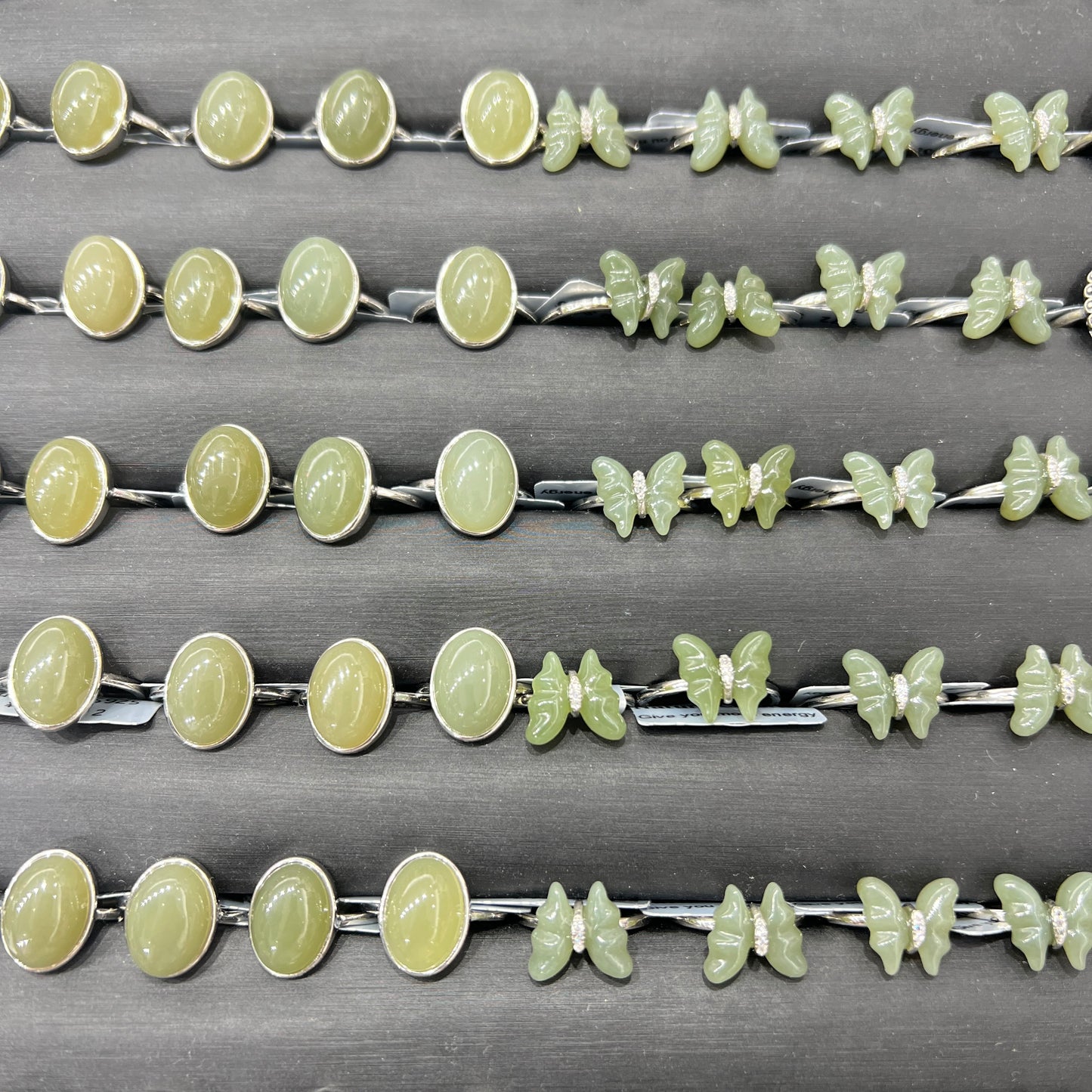 Hetian jade ring silver 925