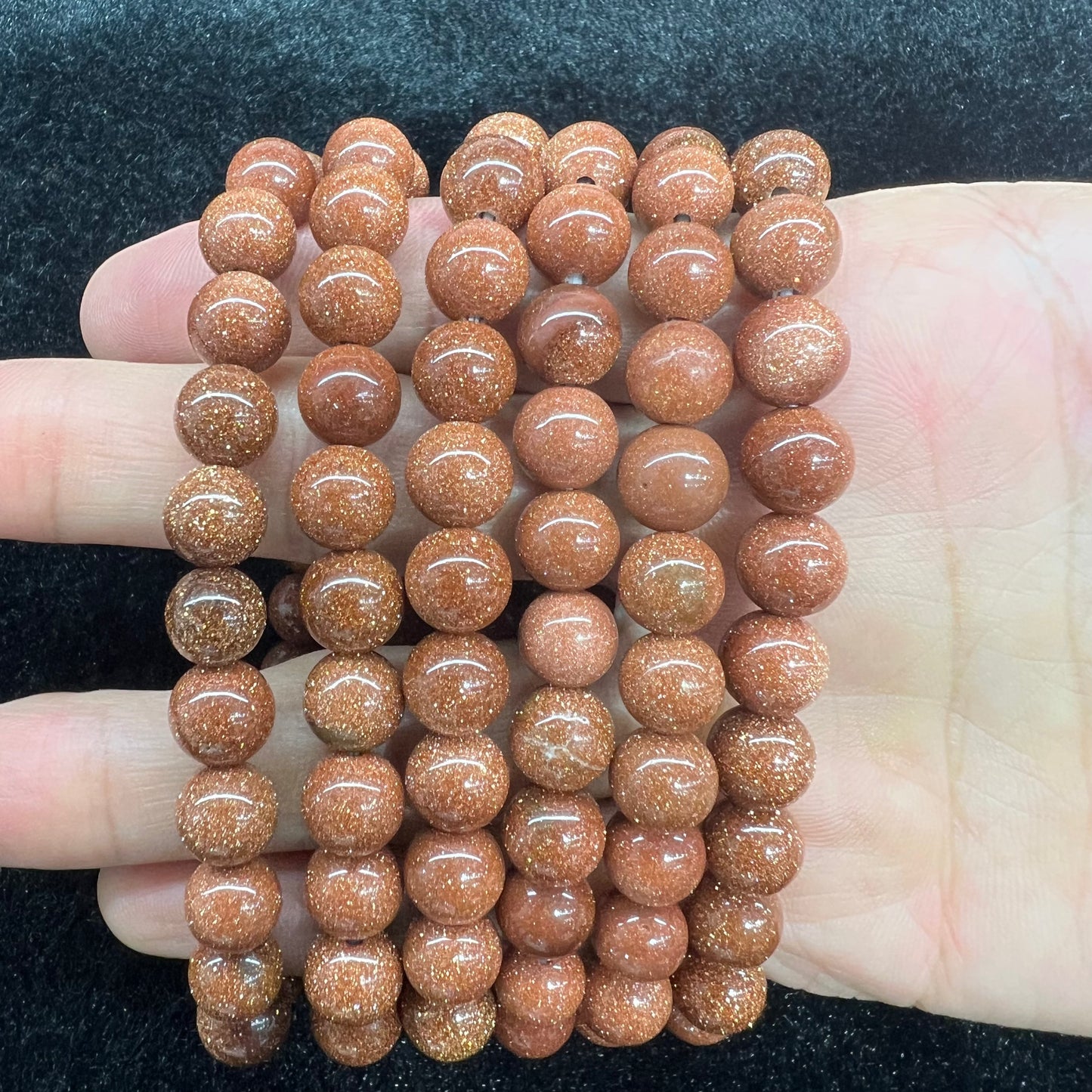 Gold sand stone bracelet