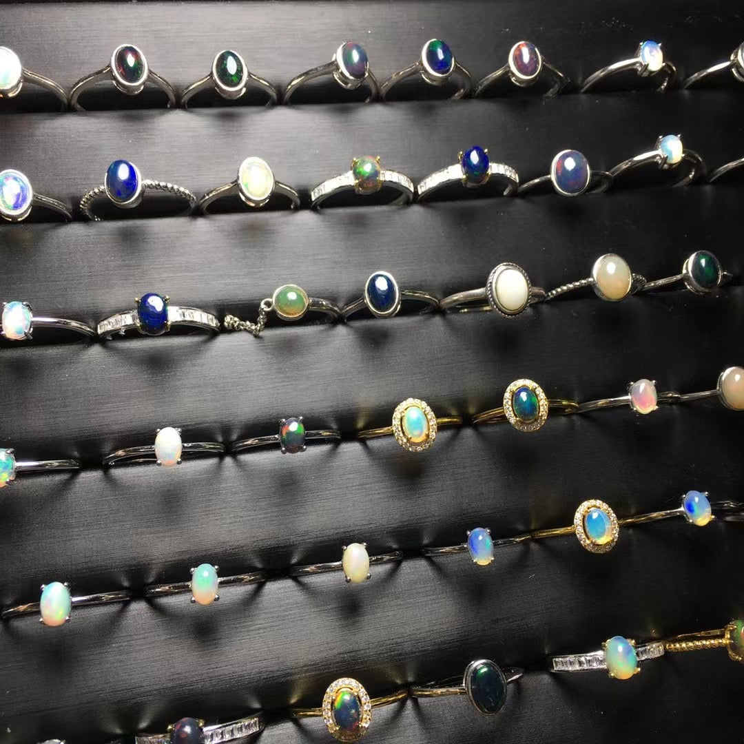 Opal ring silver 925