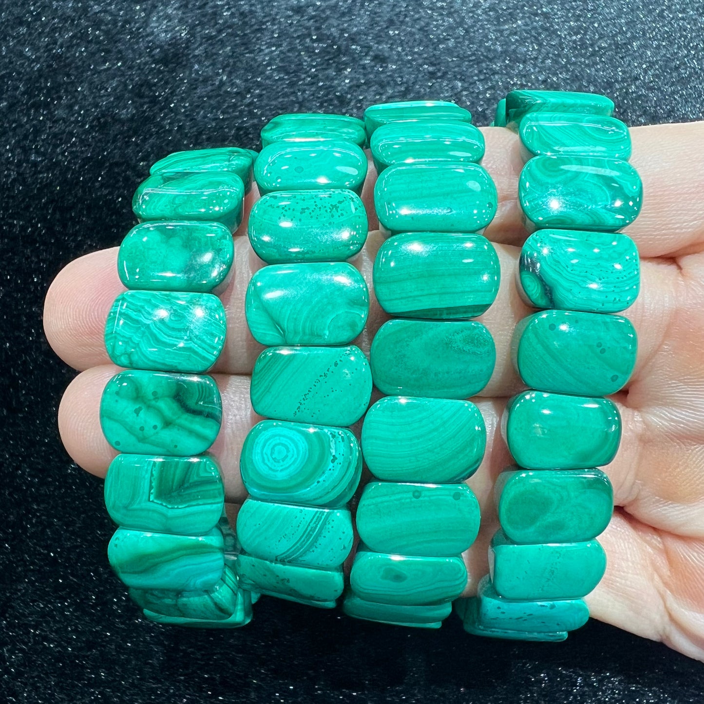 Malachite bangle bracelet