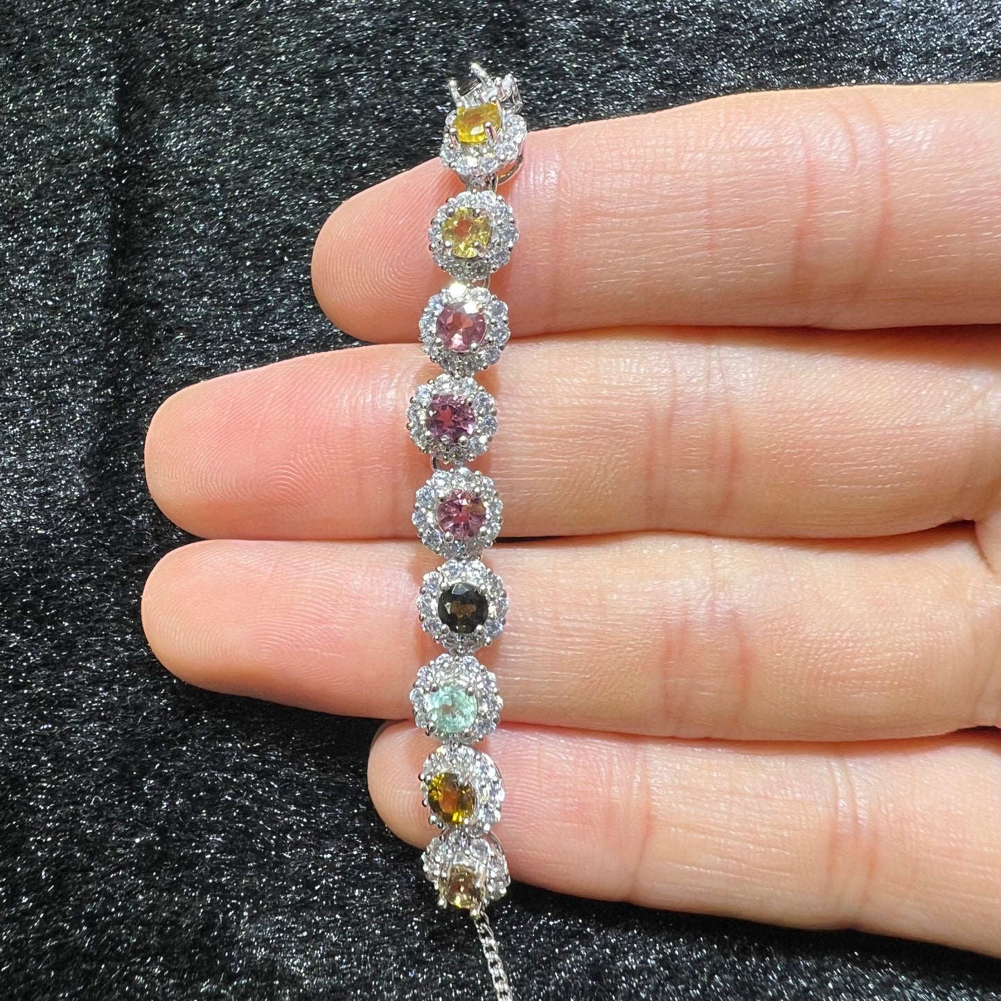 Tourmaline bracelet silver 925