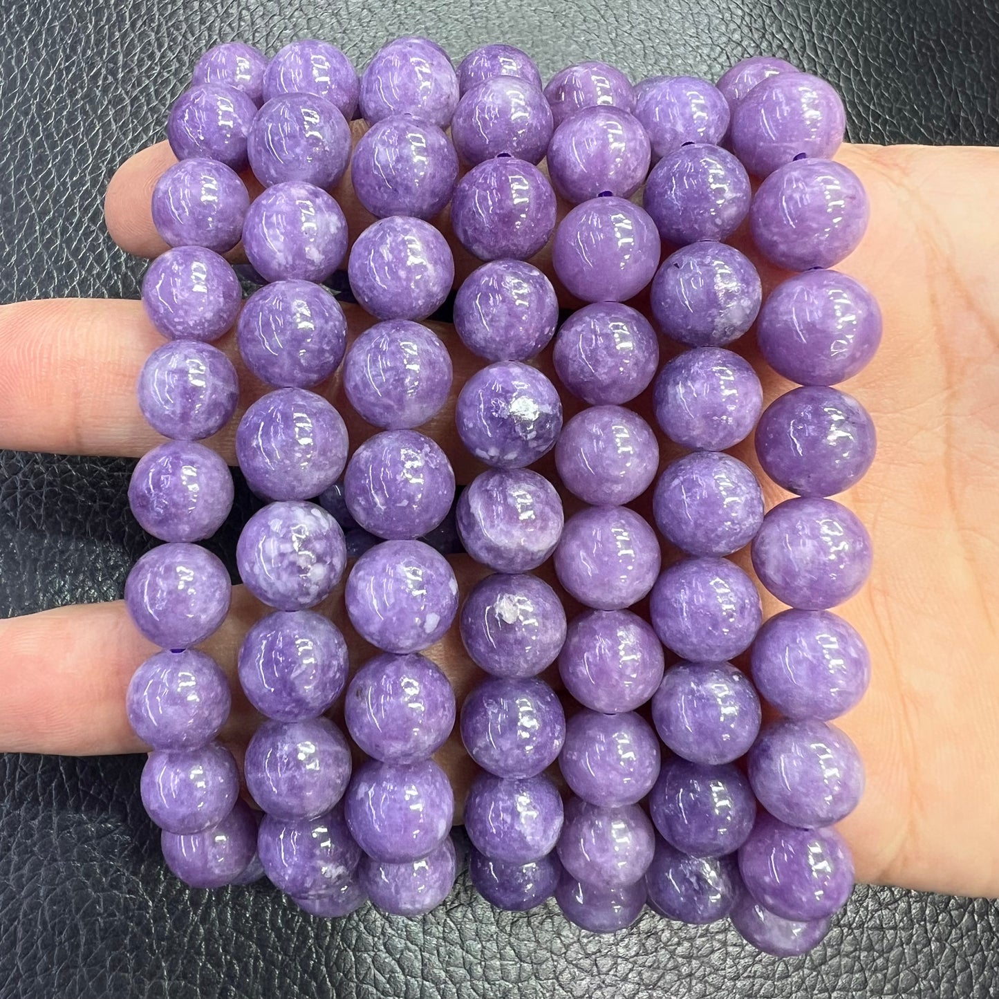 Purple mica bracelet