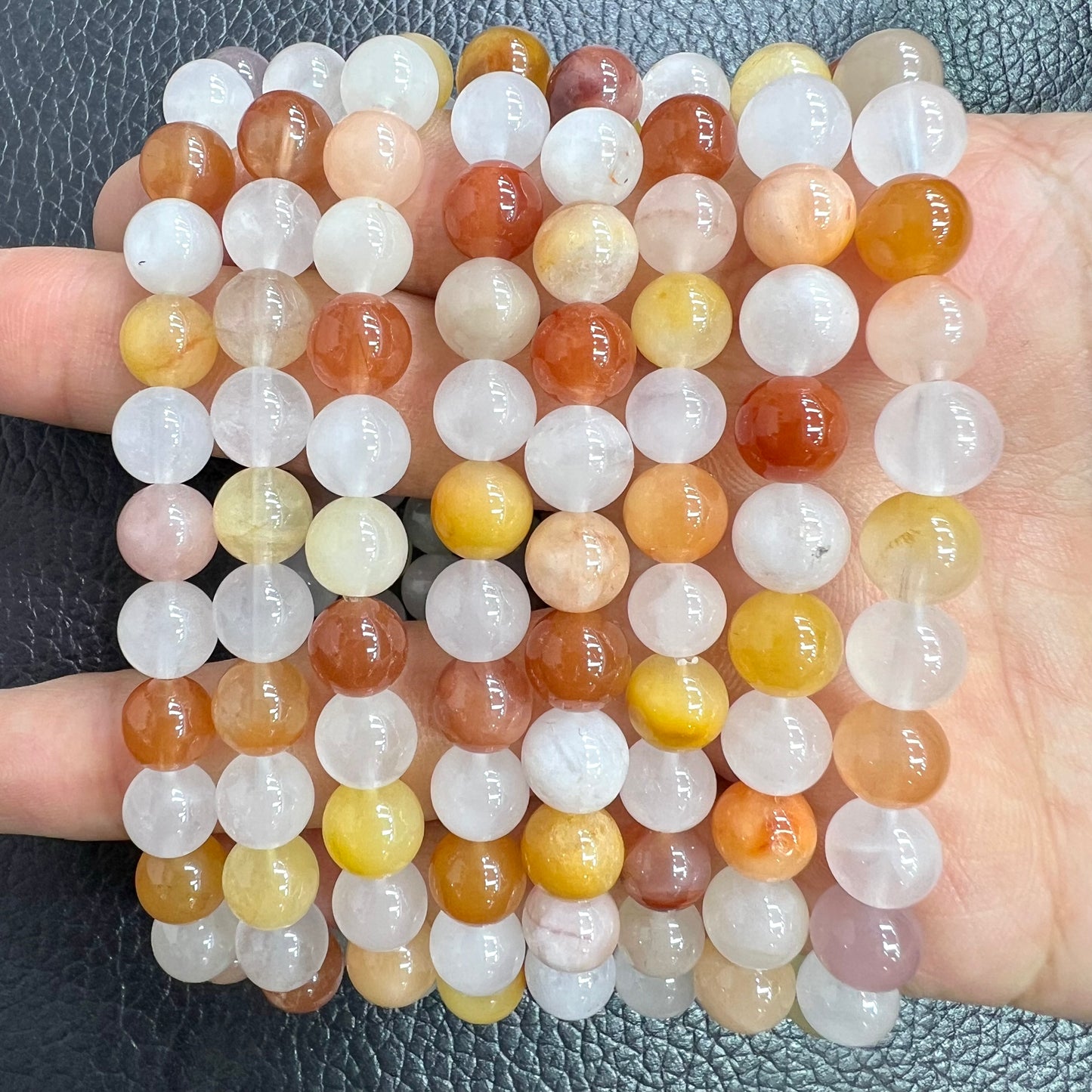 Colored rabbit hair bracelet