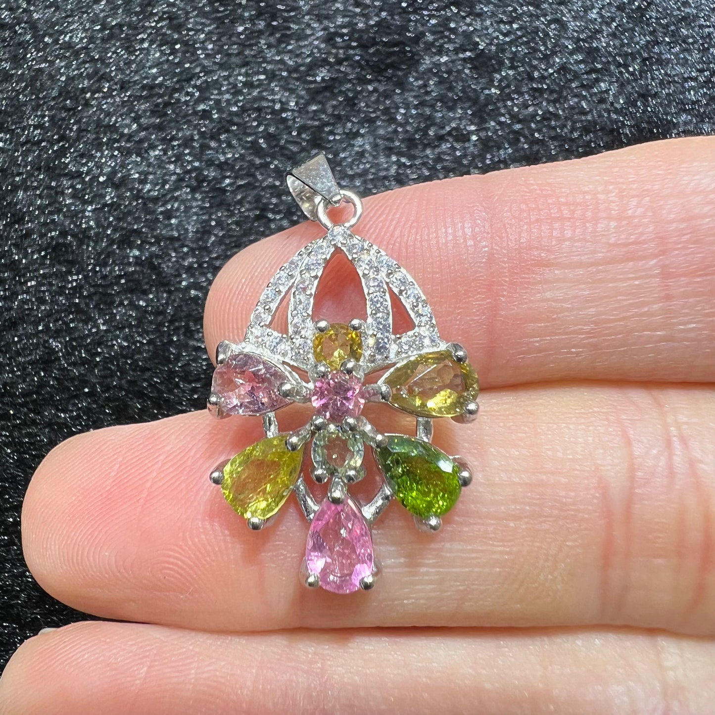 Tourmaline pendant silver 925