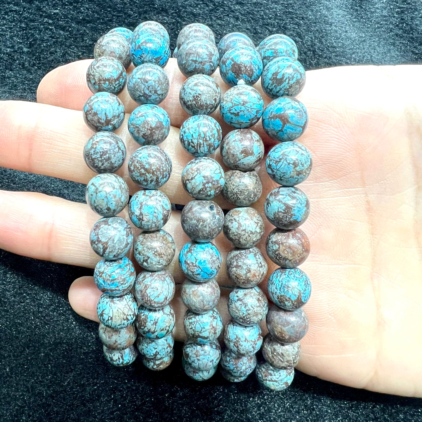 Blue snowflakes bracelet