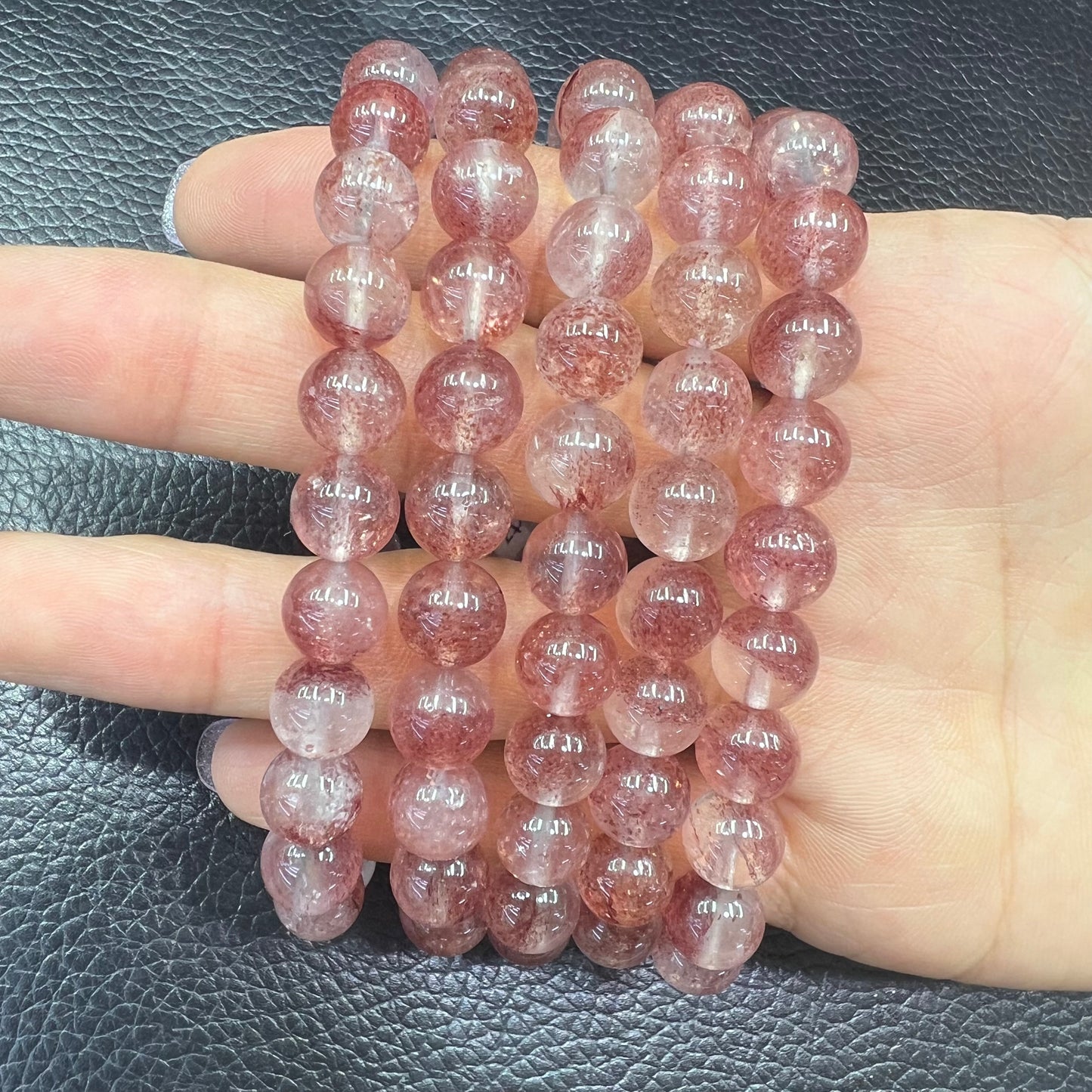 Strawberry quartz bracelet