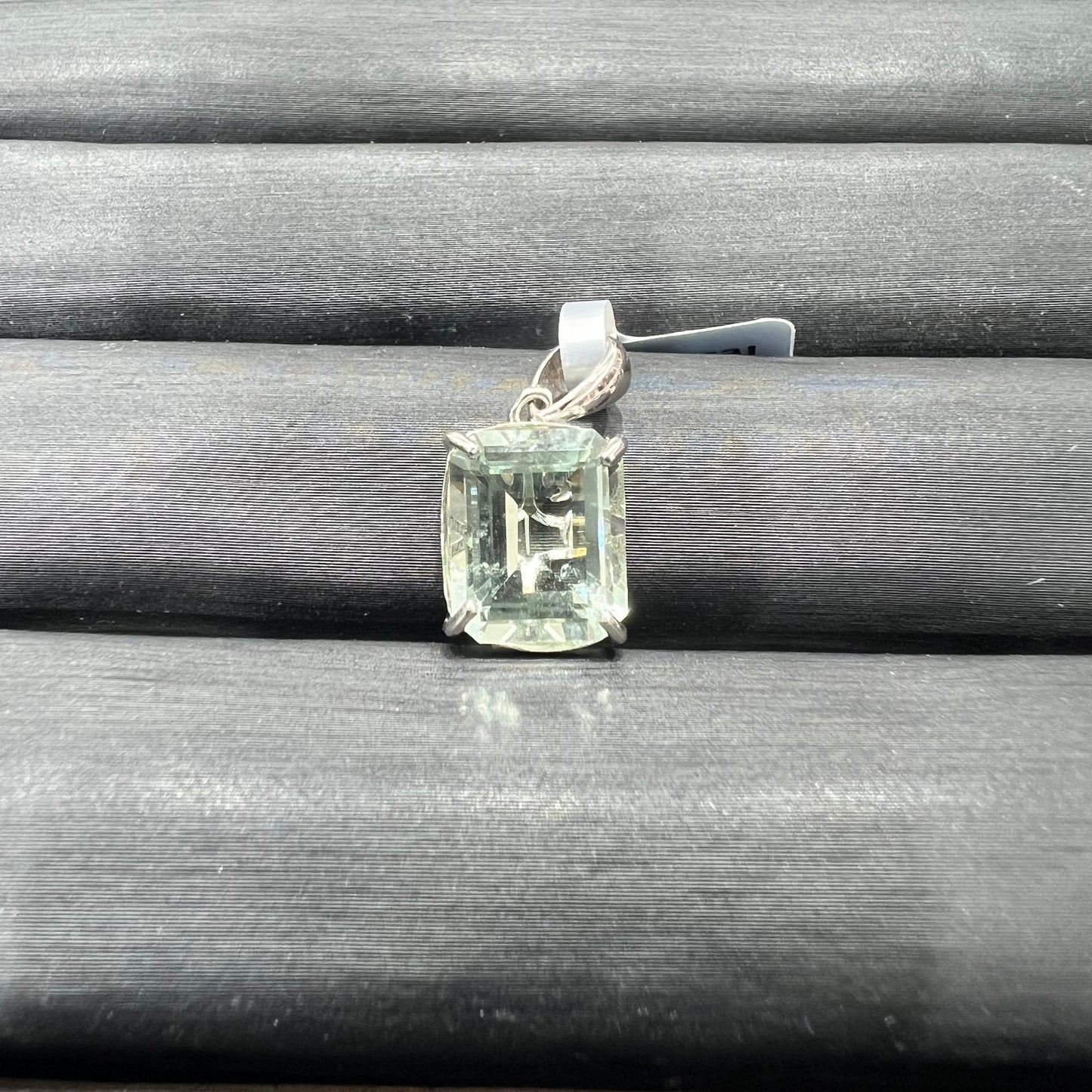 prasiolite pendant silver 925