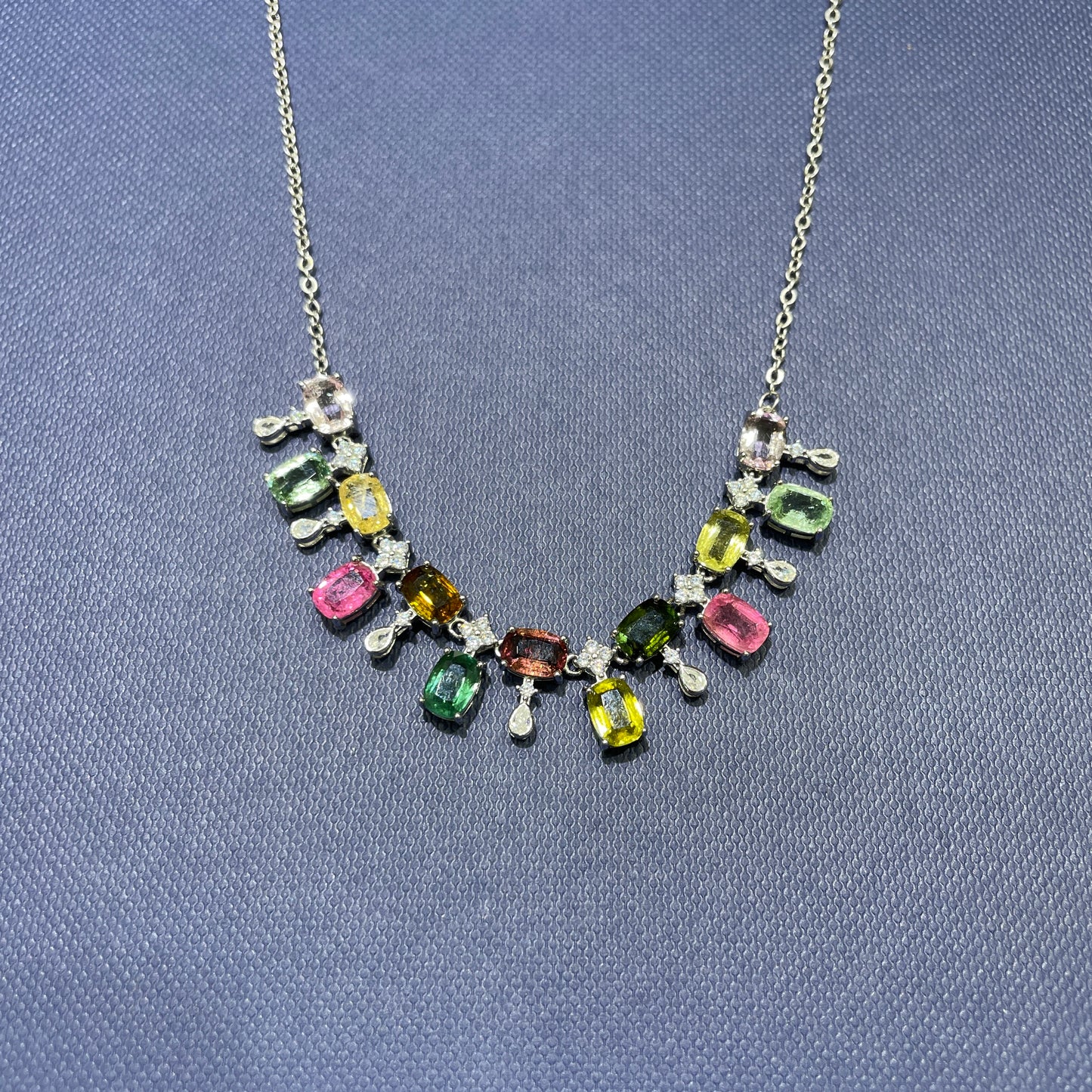 Tourmaline necklace silver 925