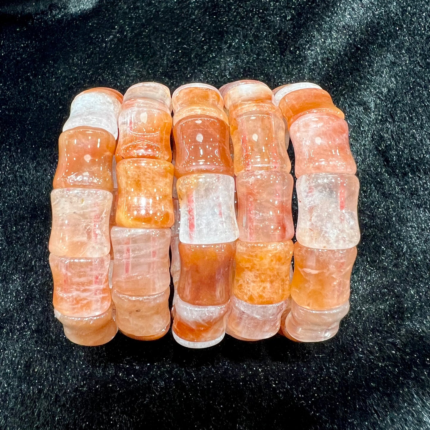 Fire quartz bangle bracelet