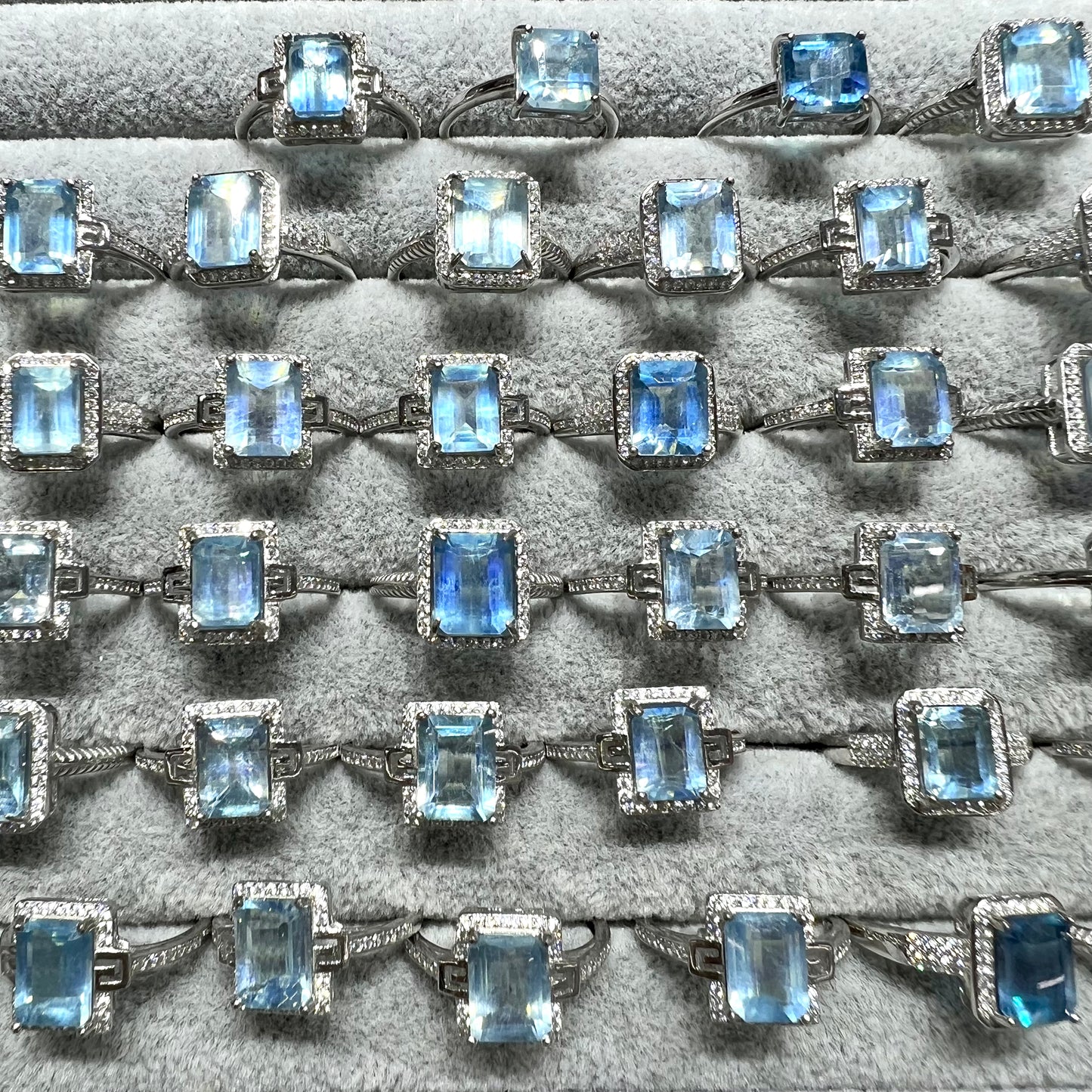 Aquamarine ring silver