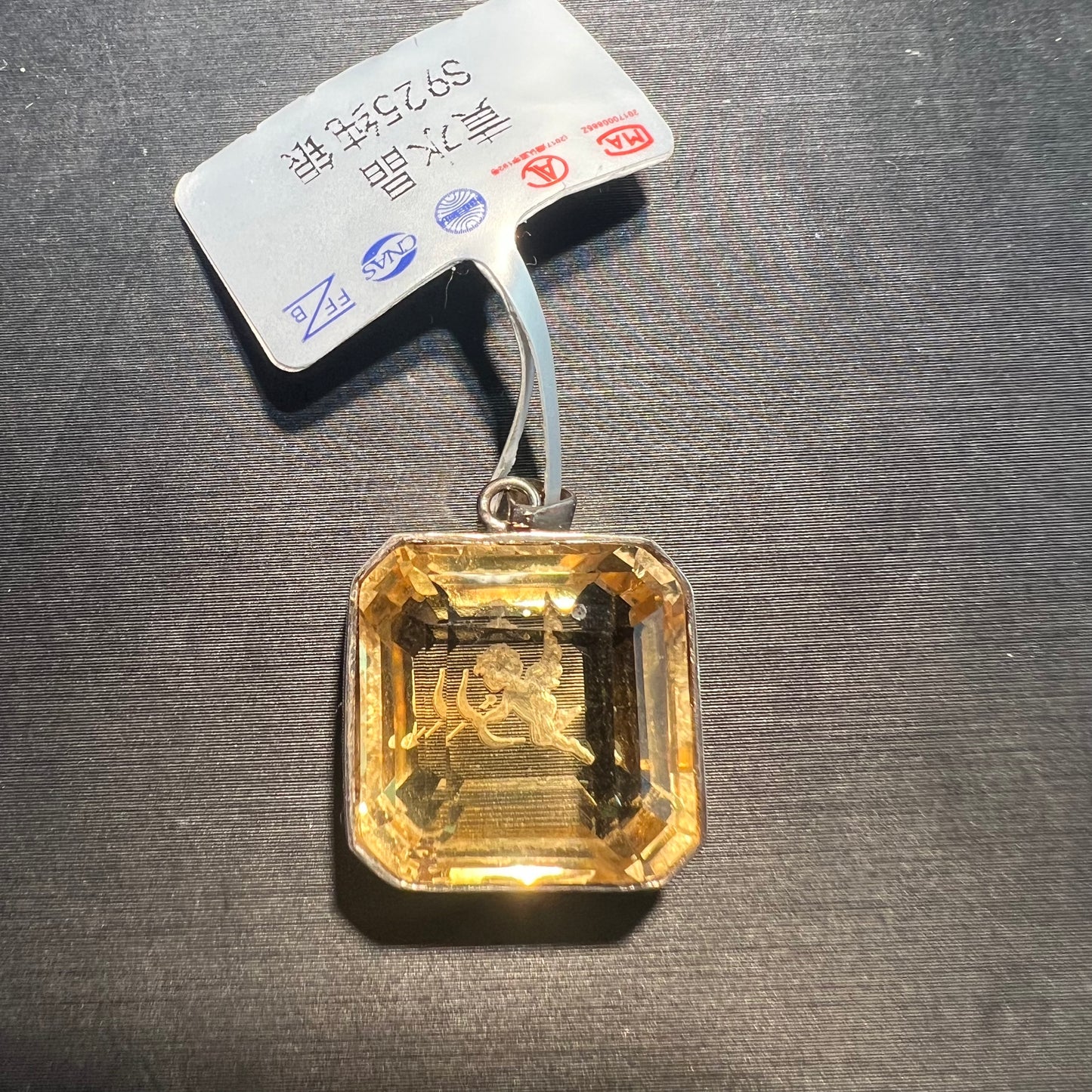 Citrine pendant silver 925