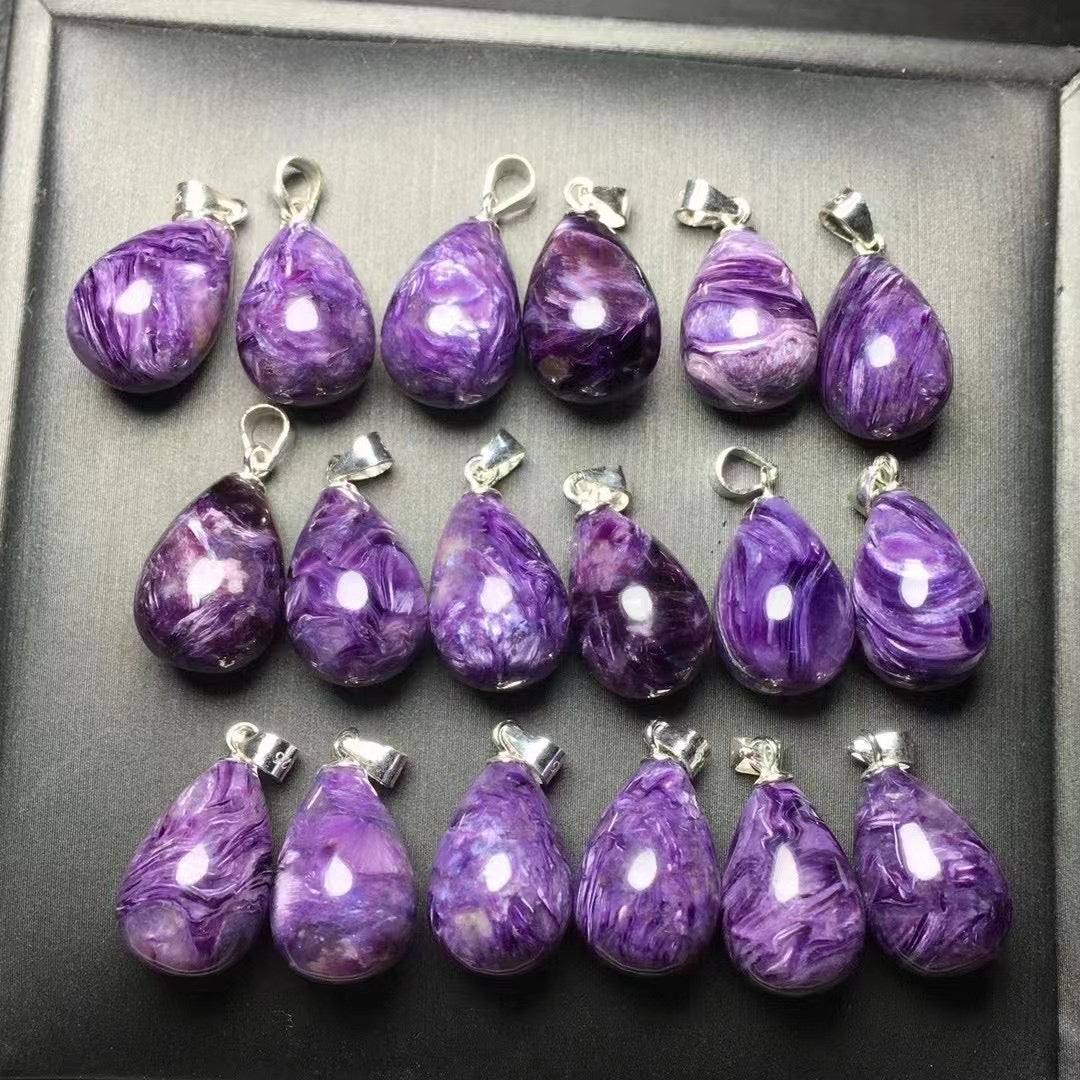 Charoite pendant silver 925