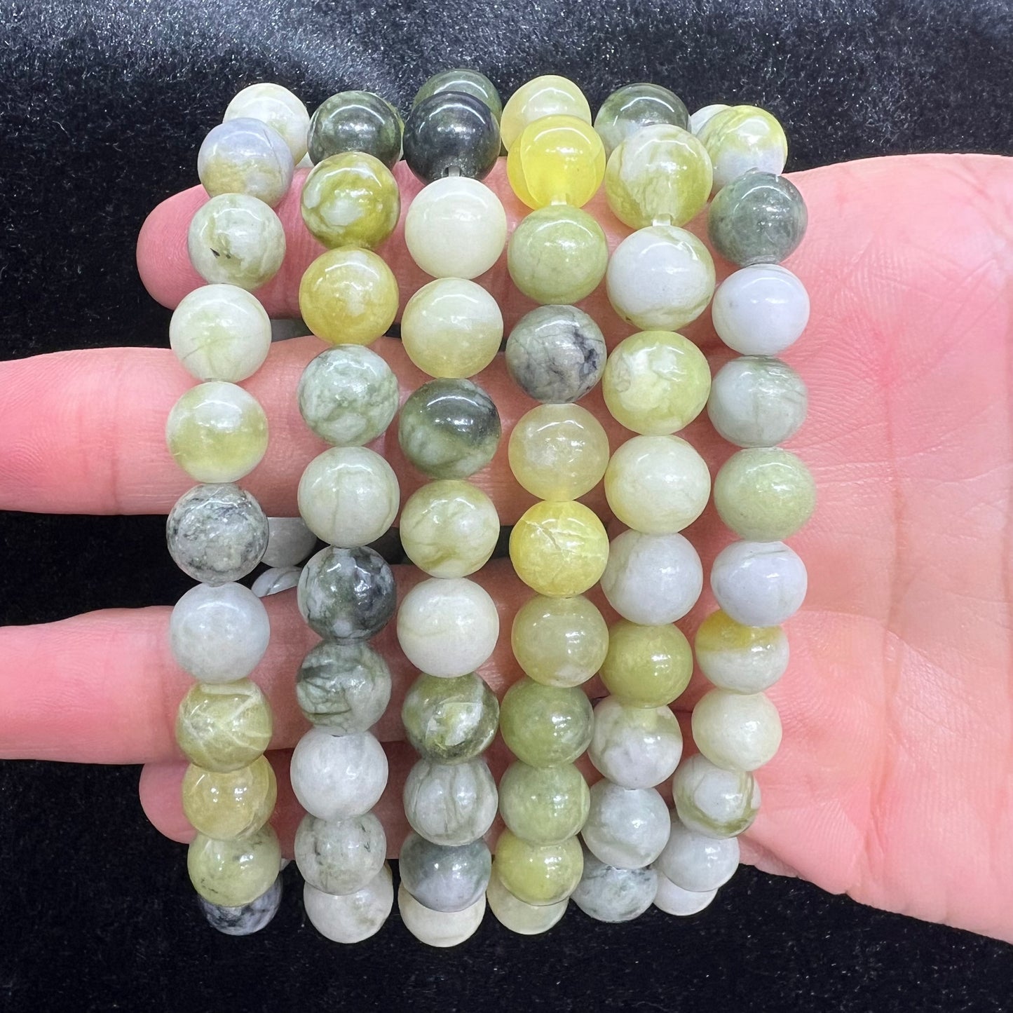 Olive jade bracelet