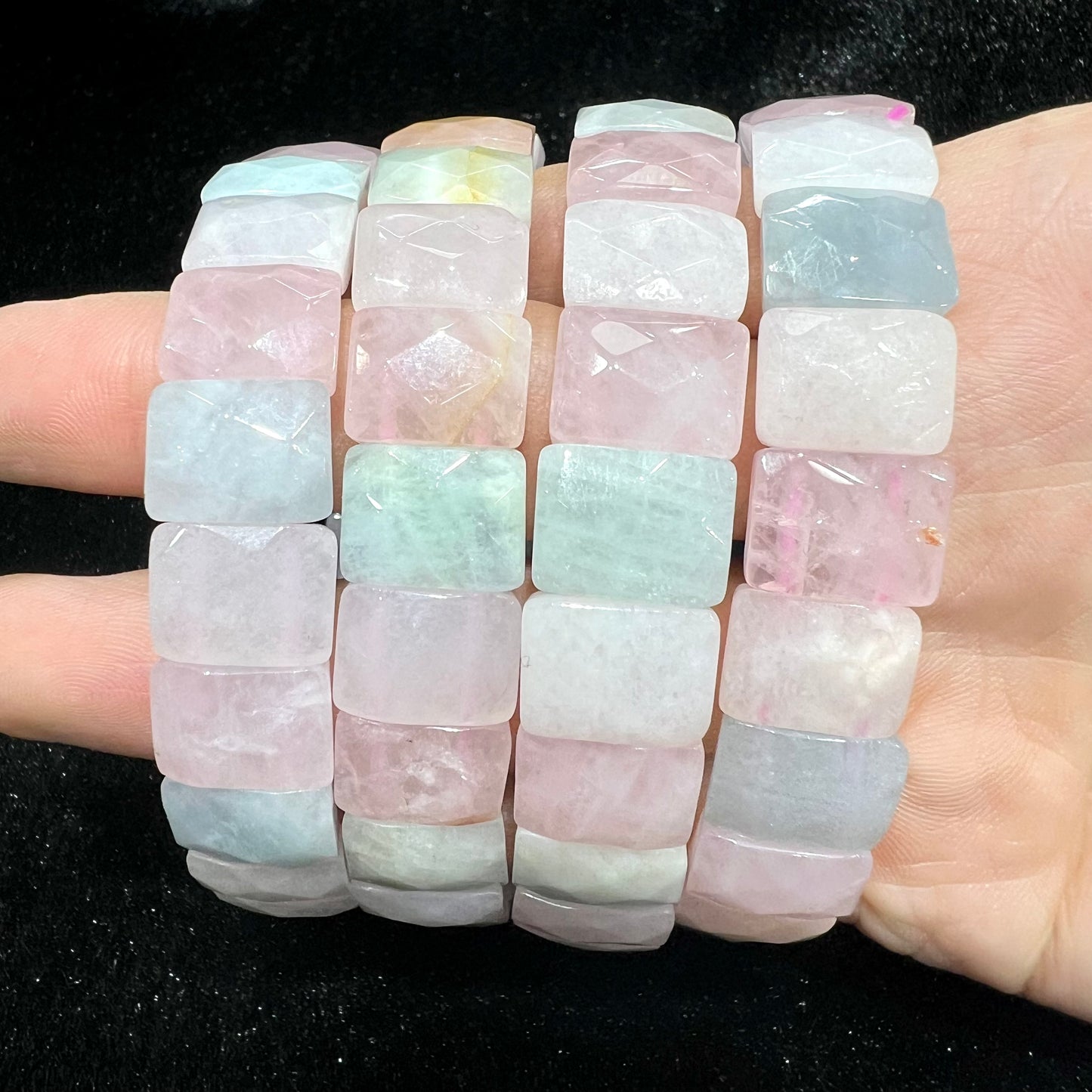 Morganite bangle bracelet