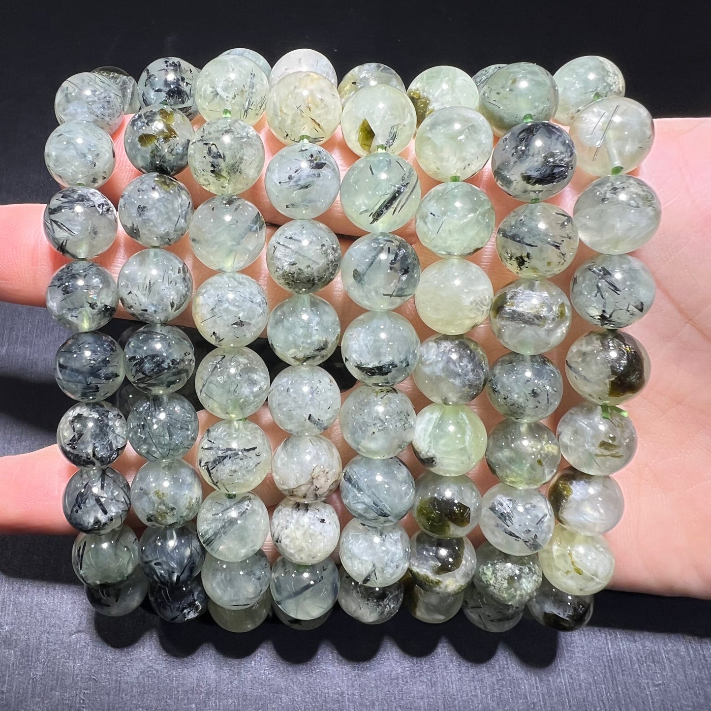 Prehnite bracelet