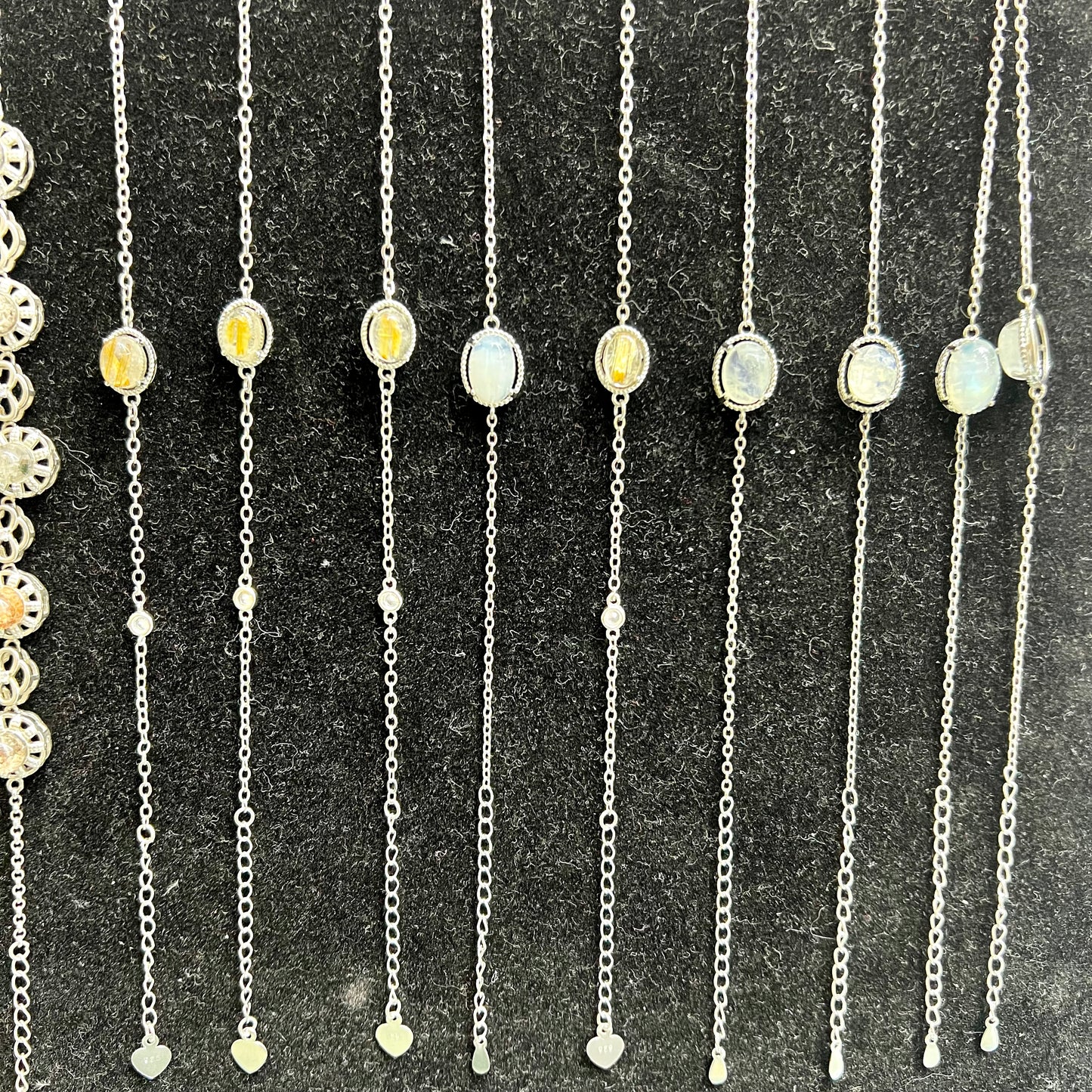 Golden rutile &moonstone bracelet copper