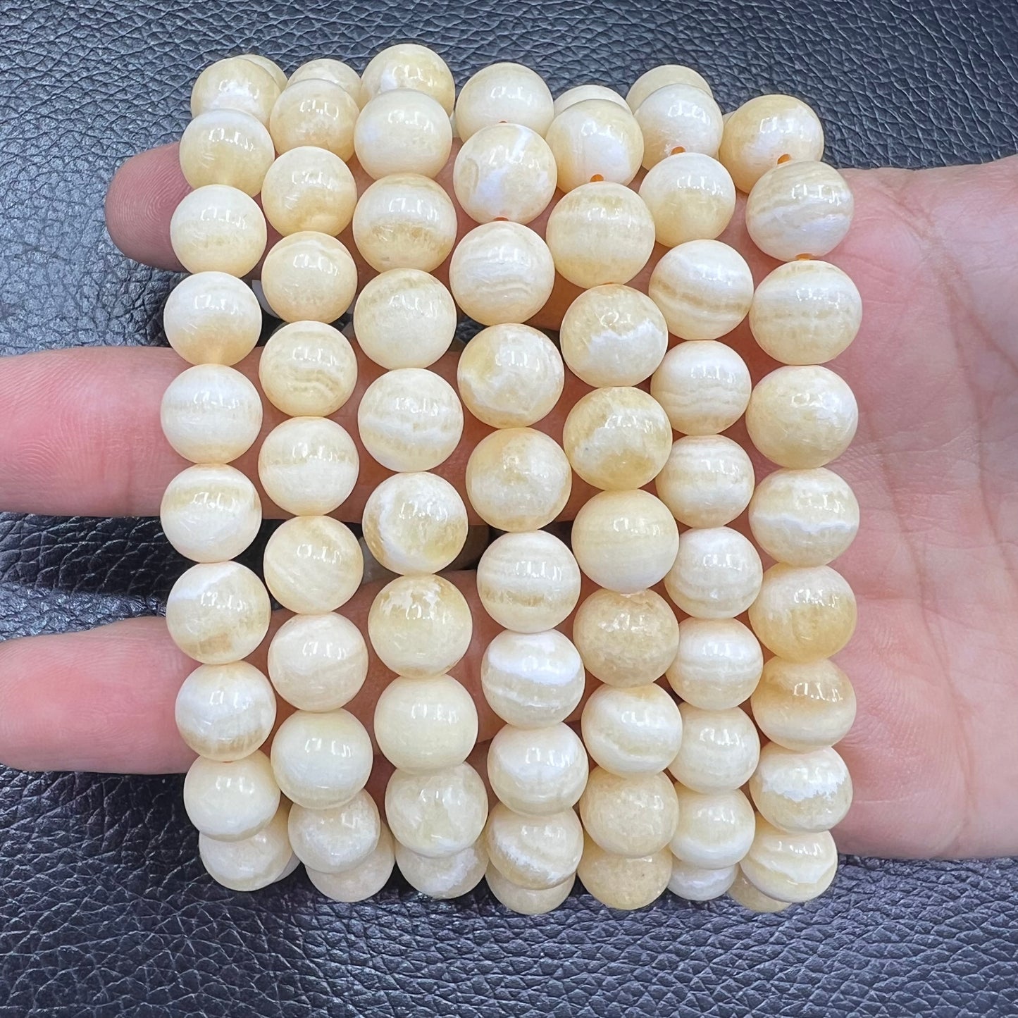 Orange calcite bracelet