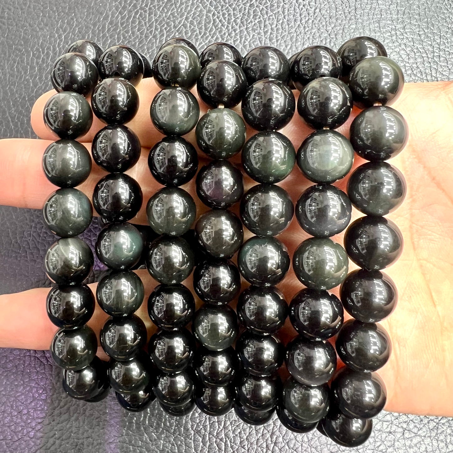 Rainbow obsidian bracelet