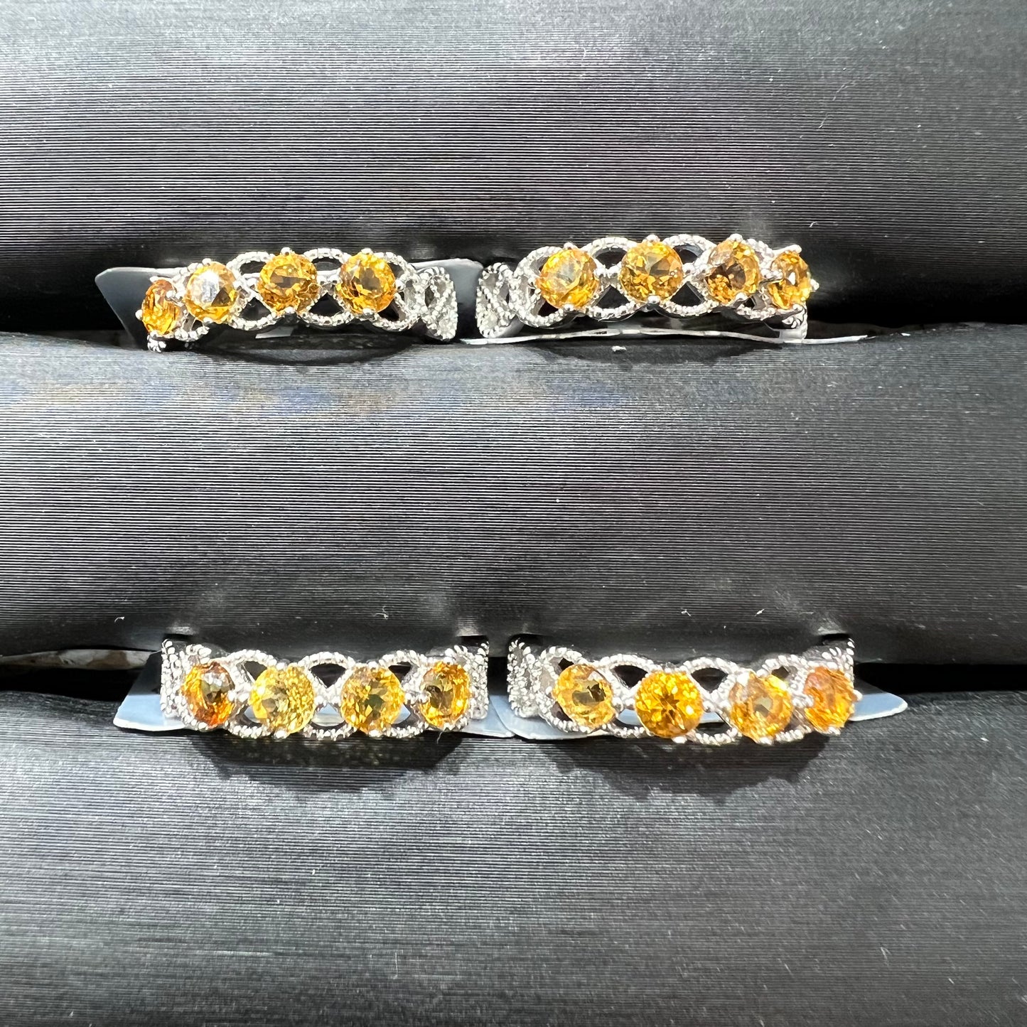 Citrines ring silver