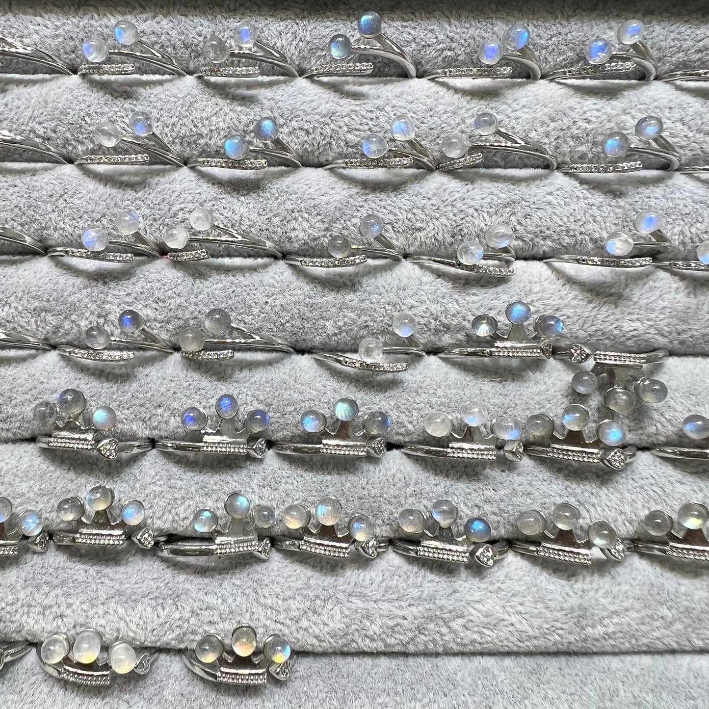 Labradorite ring copper