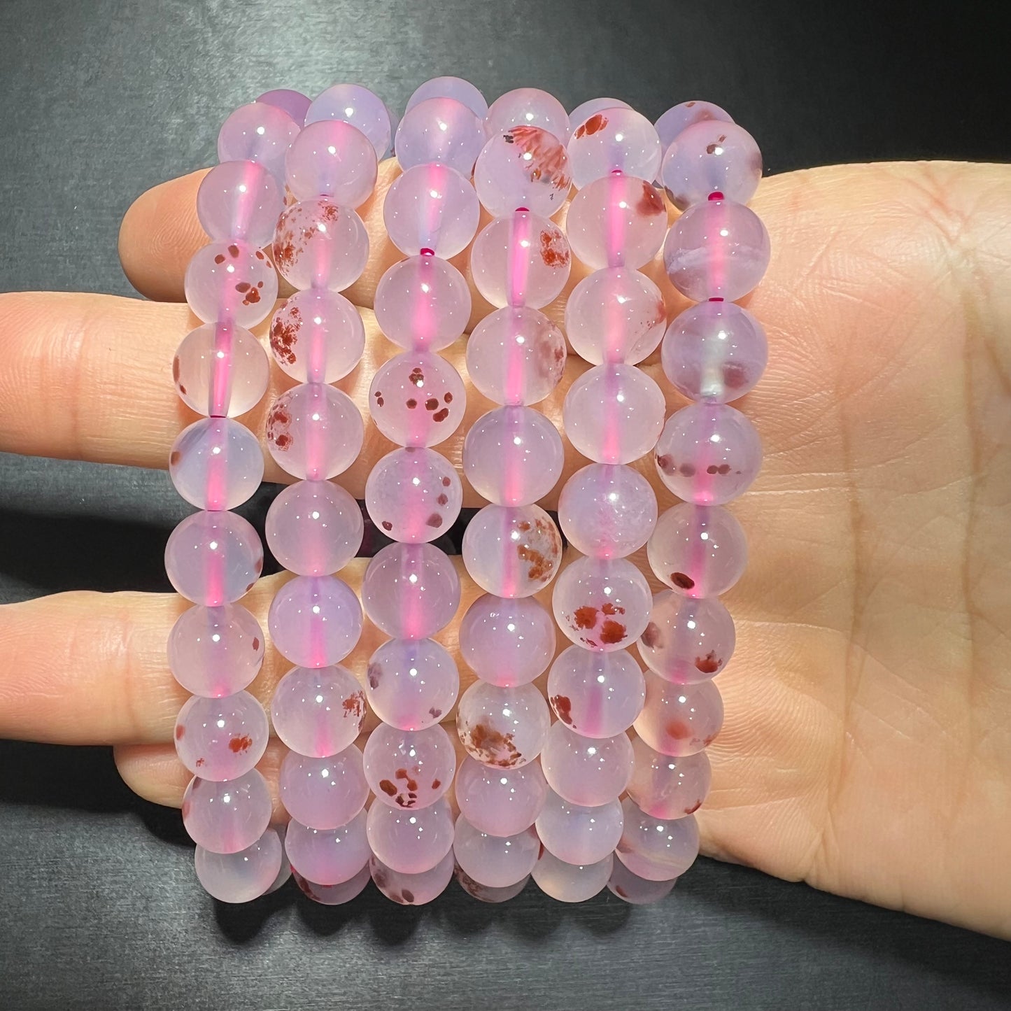 Cinnabar agate bracelet