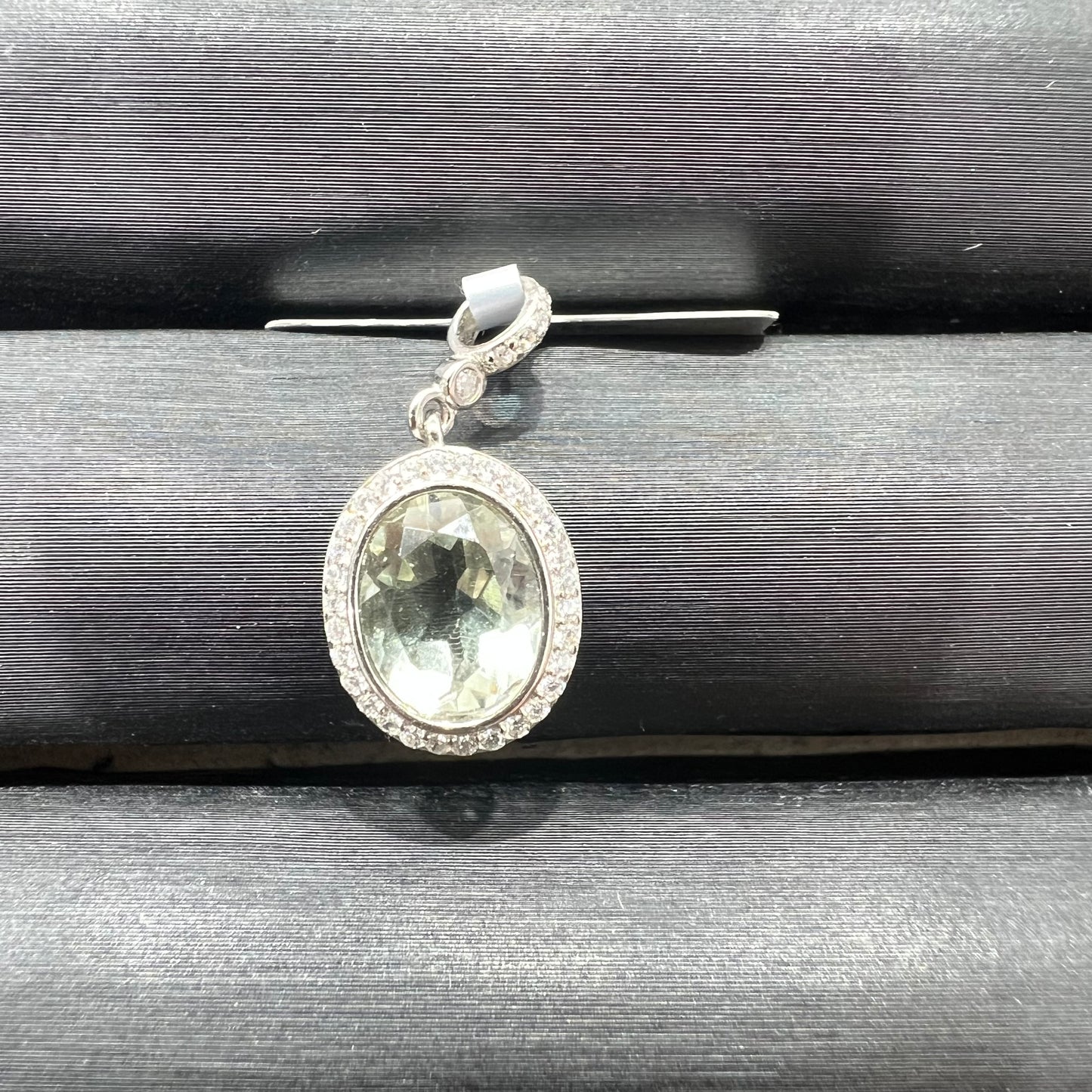 prasiolite pendant silver 925