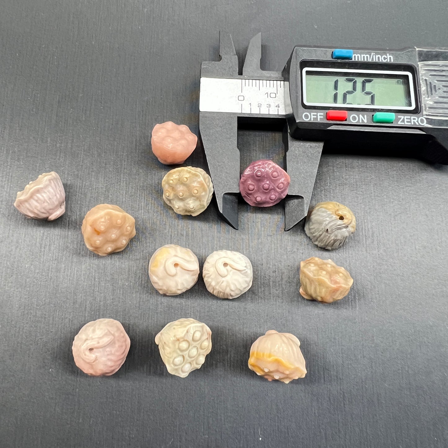 Alashan agate lotus seedpod bead