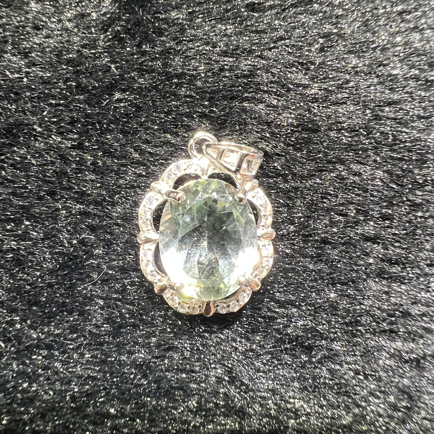 prasiolite pendant silver 925