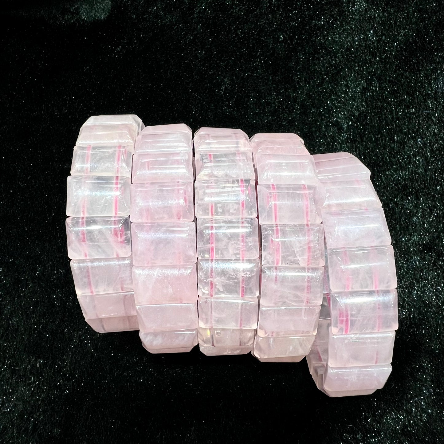 Rose quartz bangle bracelet