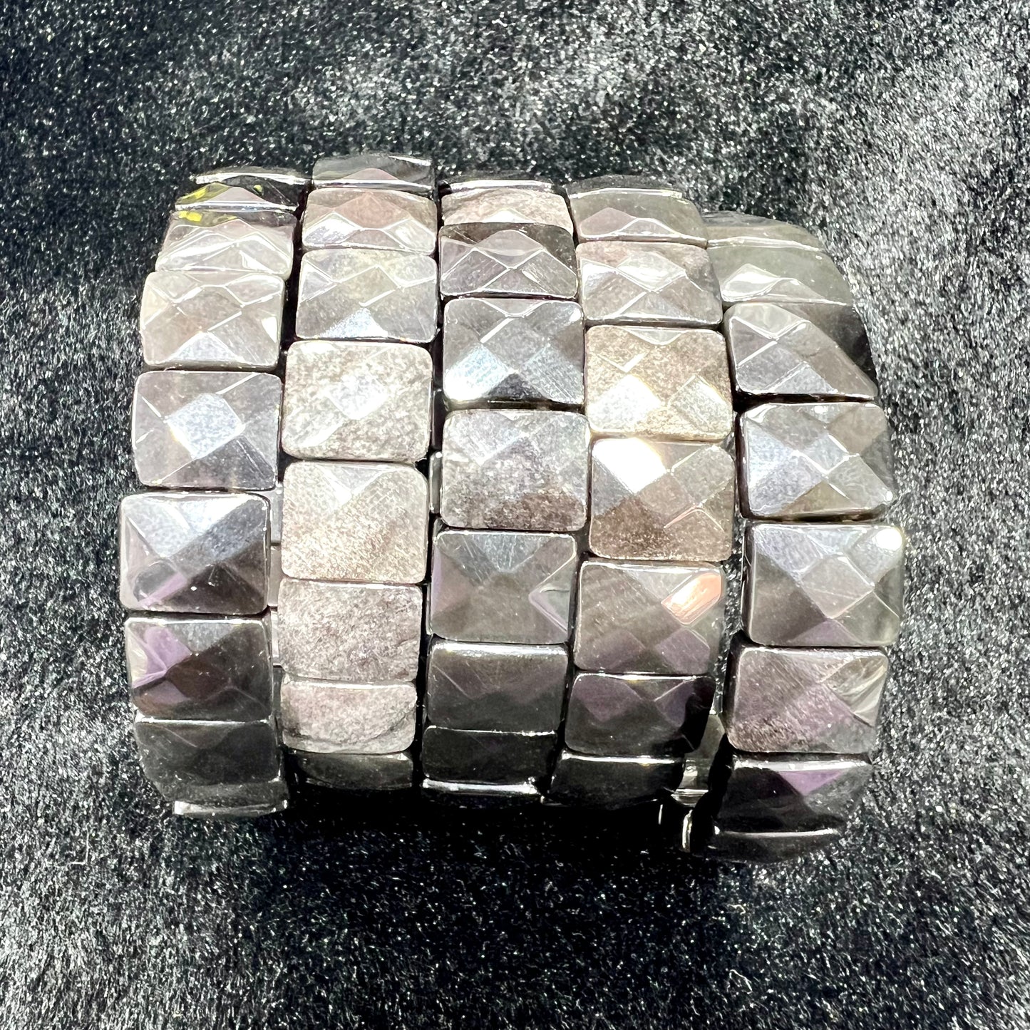 Silver sheen bangle bracelet