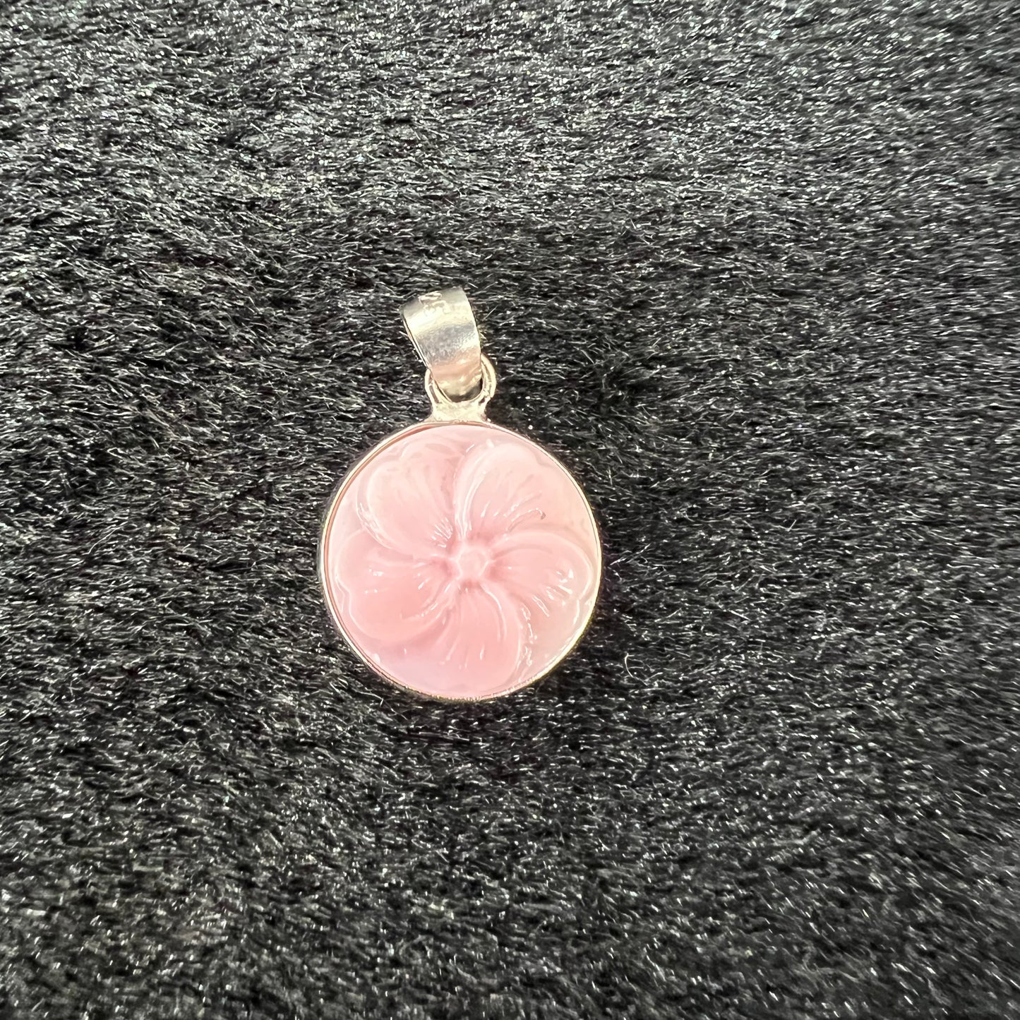 Pink opal pendant silver 925