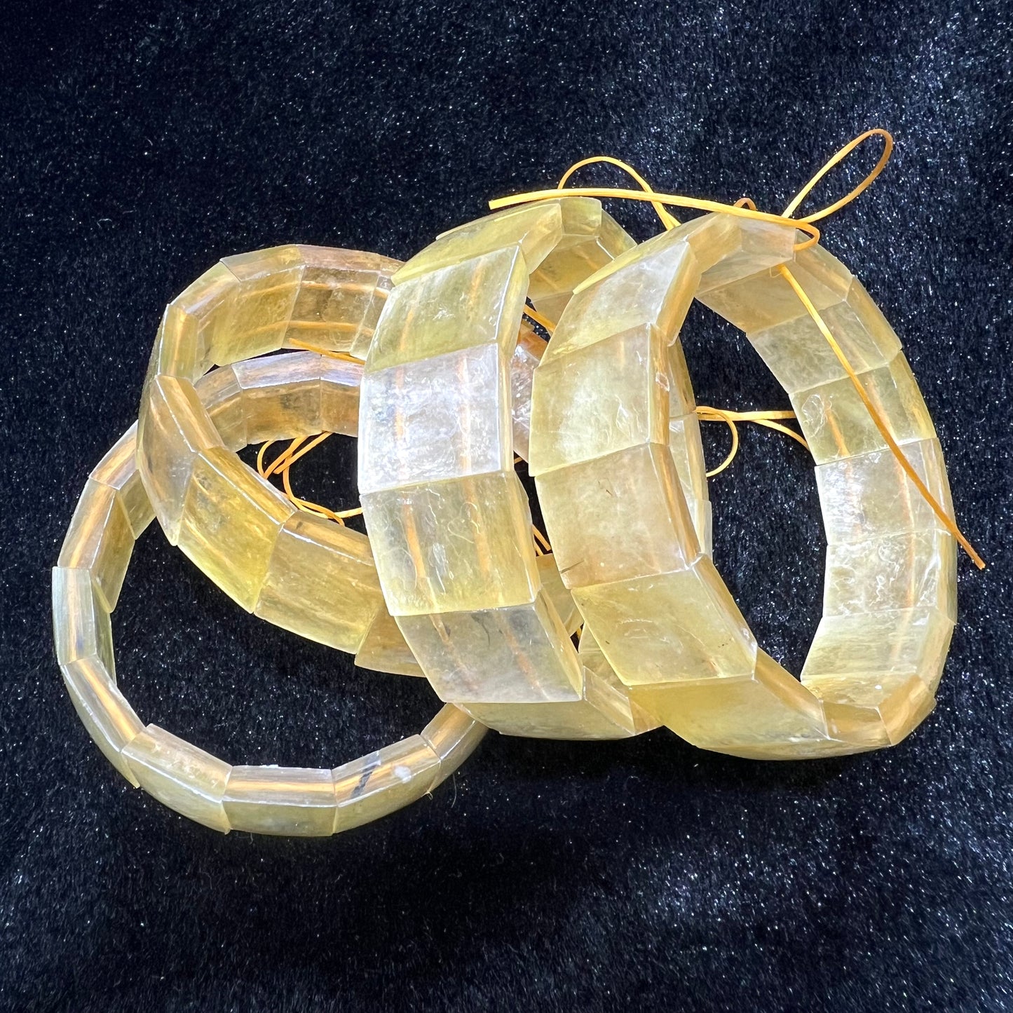 Golden mica bangle bracelet