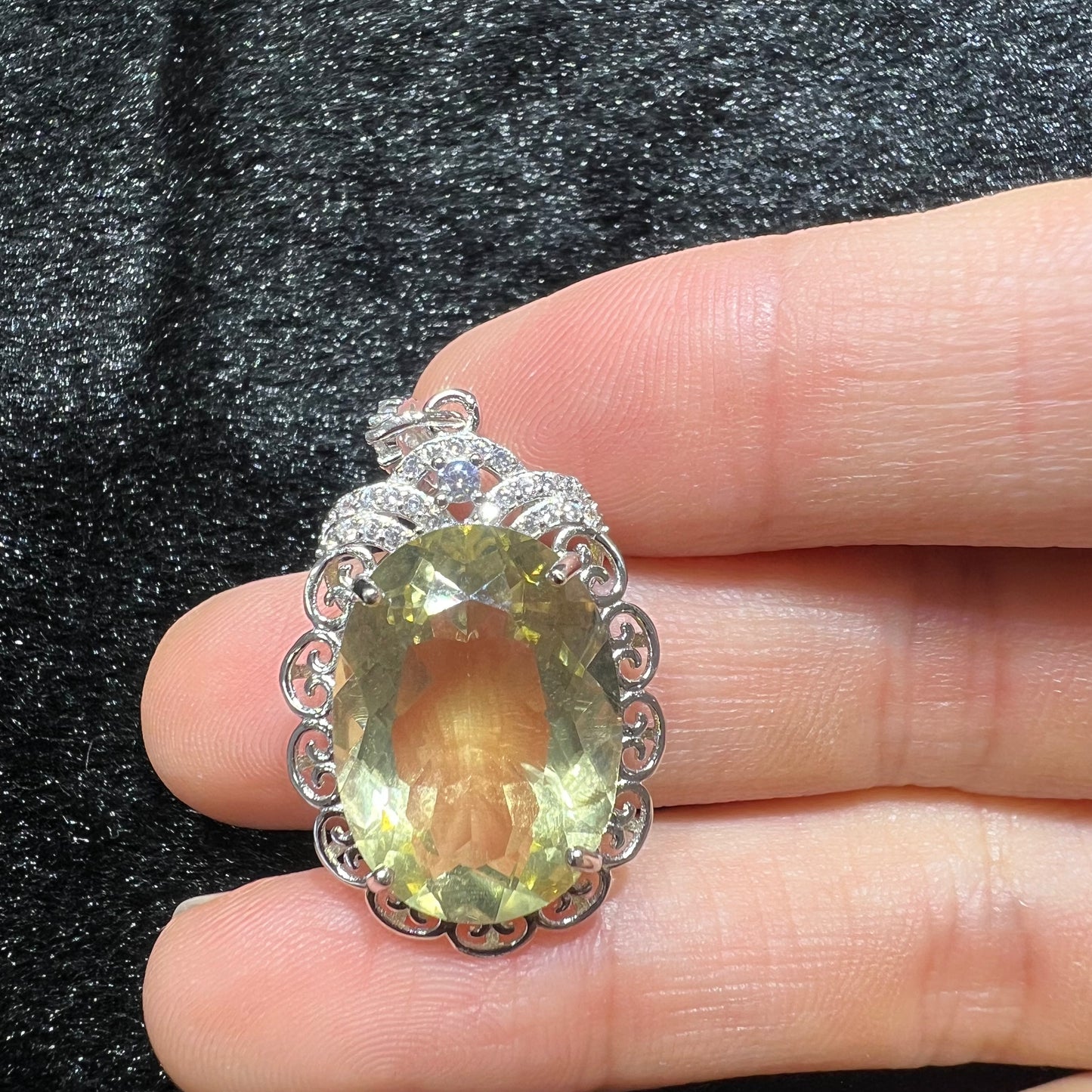 Citrine pendant silver 925