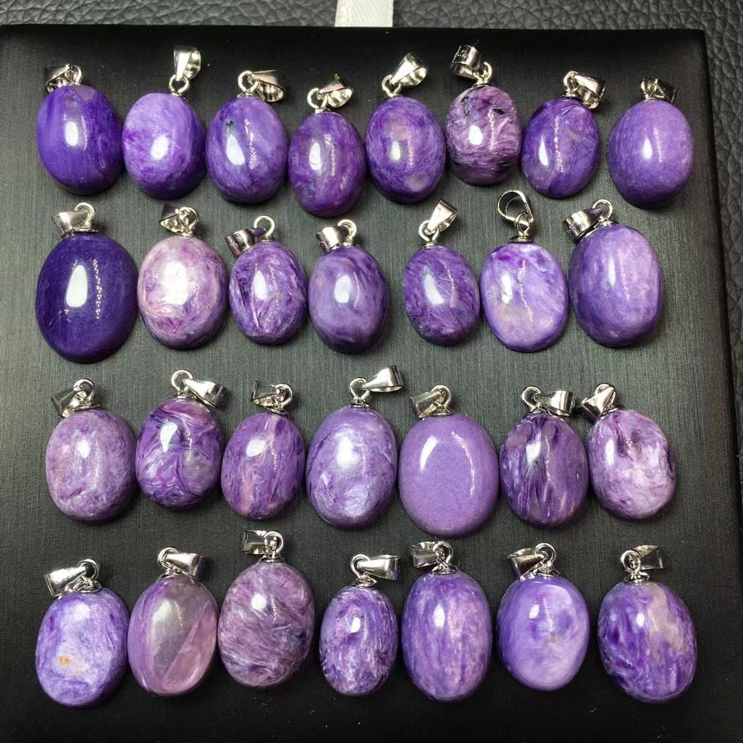 Charoite pendant silver 925