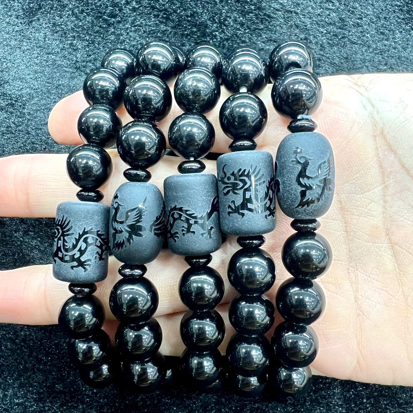 Black obsidian bracelet
