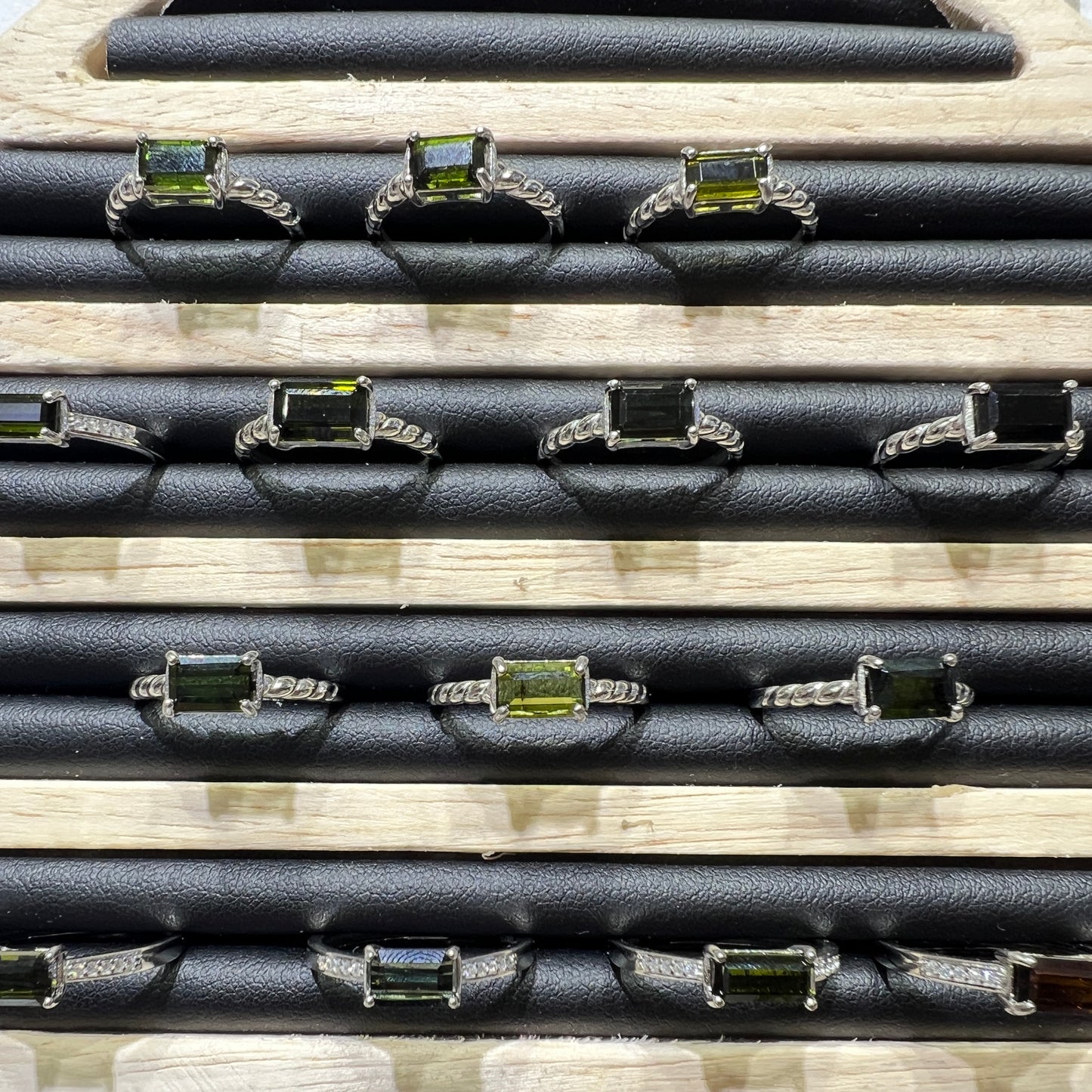 Green Tourmaline ring silver 925