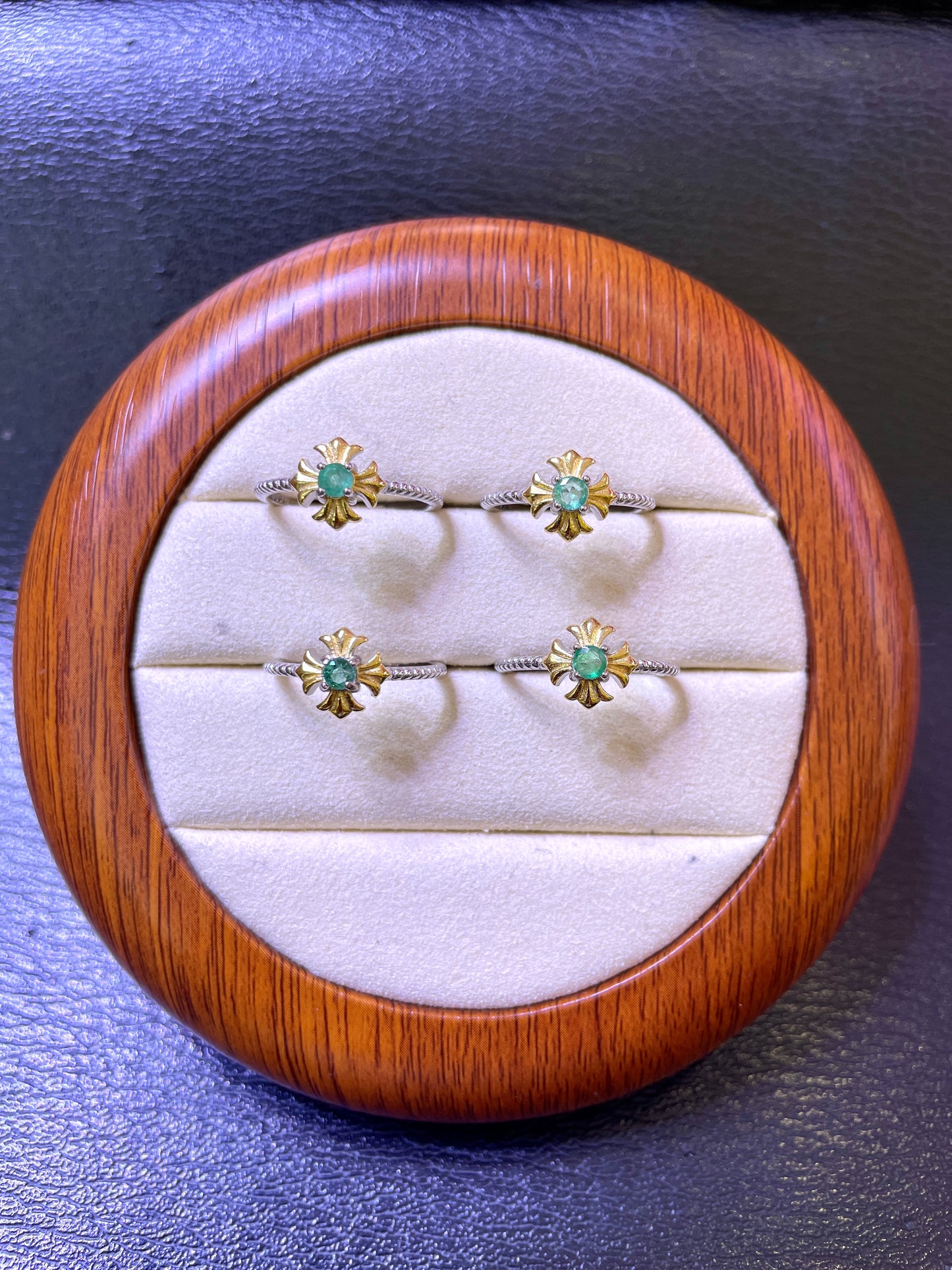 Emerald ring silver 925